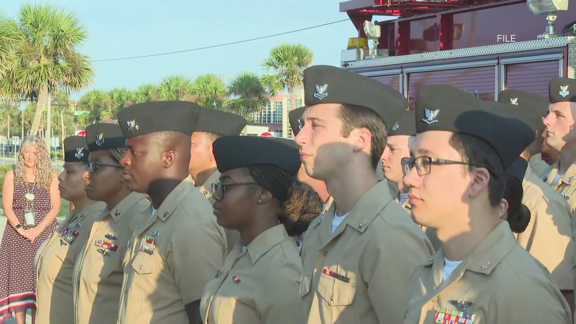 Sailors will take part in an annual flag-raising ceremony at the Navy base at 8 a.m. to honor the lives lost in the deadliest terrorist attack in U.S. history.