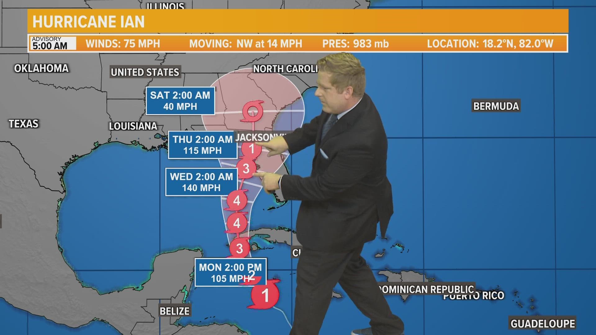 Ian was upgraded to a Hurricane after the Airforce Hurricane Hunters found Hurricane Strength winds in the storm.