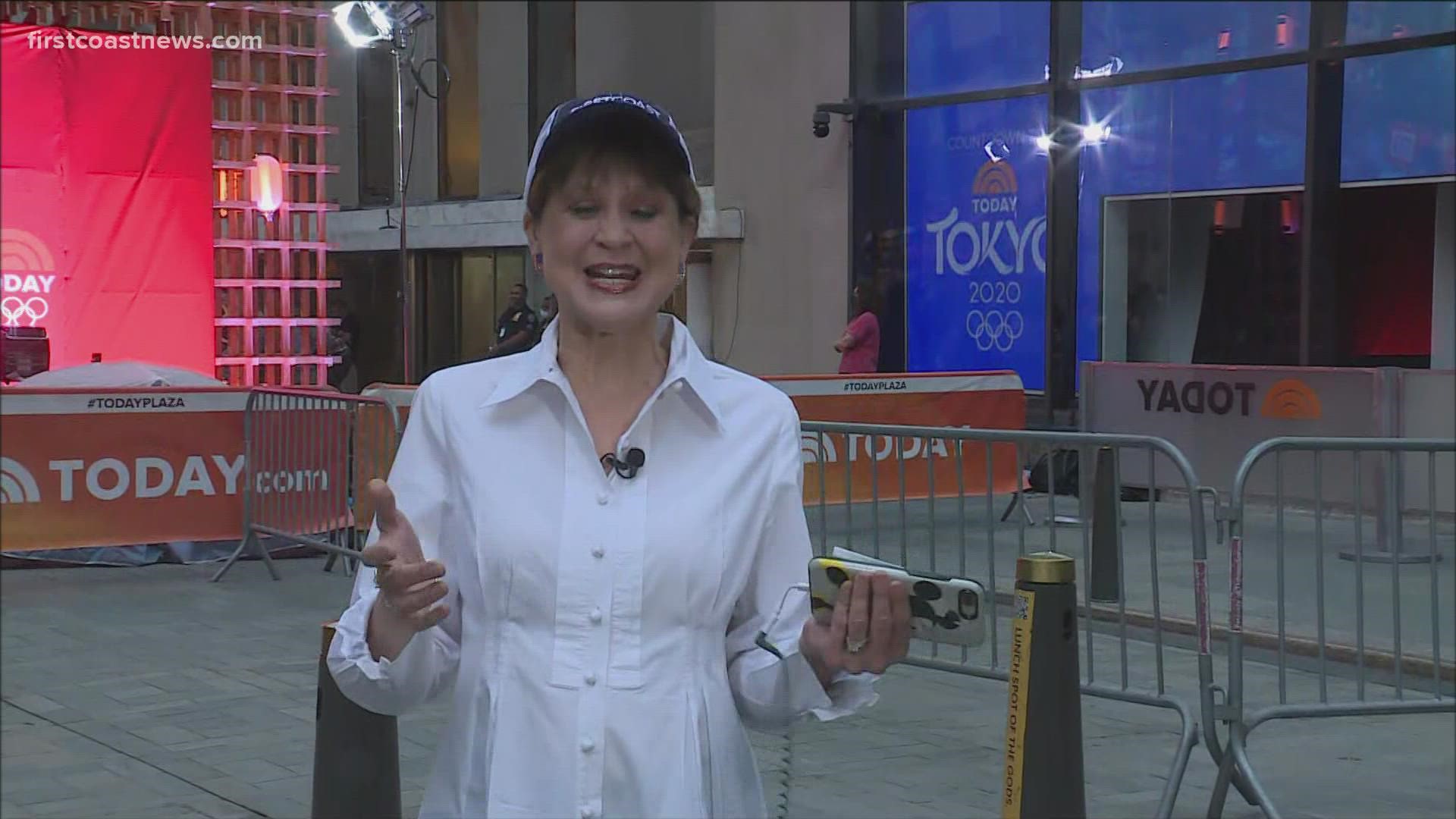 Caeleb Dressel is giving his first interview back in the States after winning five gold medals in Tokyo. Watch Jeannie Blaylock's live report from Rockefeller Plaza!