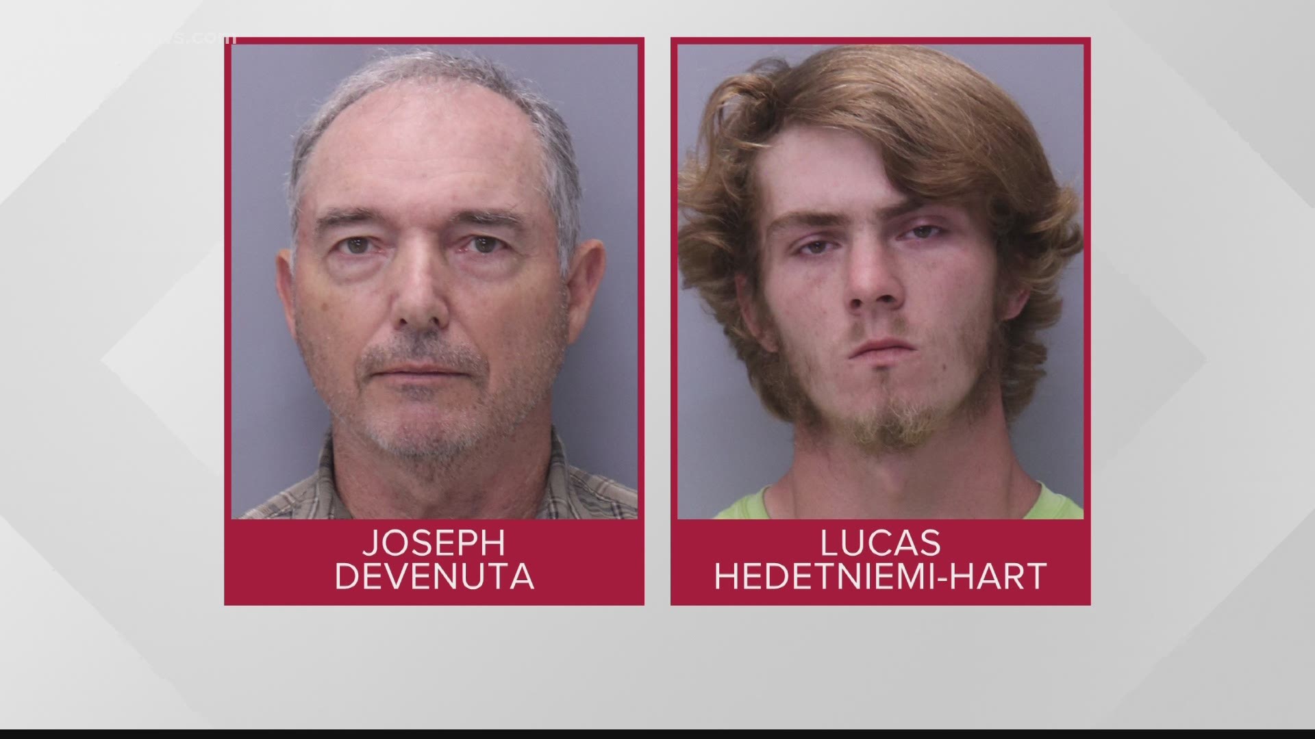 Joseph John Devenuta and Lucas Earl Hedetniemi-Hart both face vehicular homicide charges after court documents say a road rage incident led to a deadly crash.