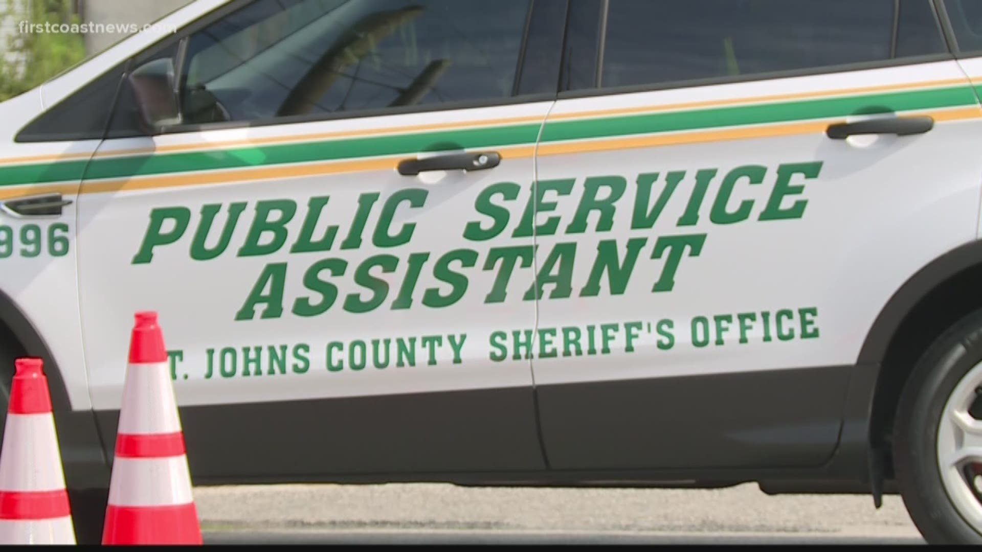 A man is dead and a woman is seriously injured after reportedly stealing a St. Johns County deputy's personal vehicle and getting into a crash on Kings Estate Road in St. Johns County, said Chuck Mulligan from the St. Johns County Sheriff's Office.