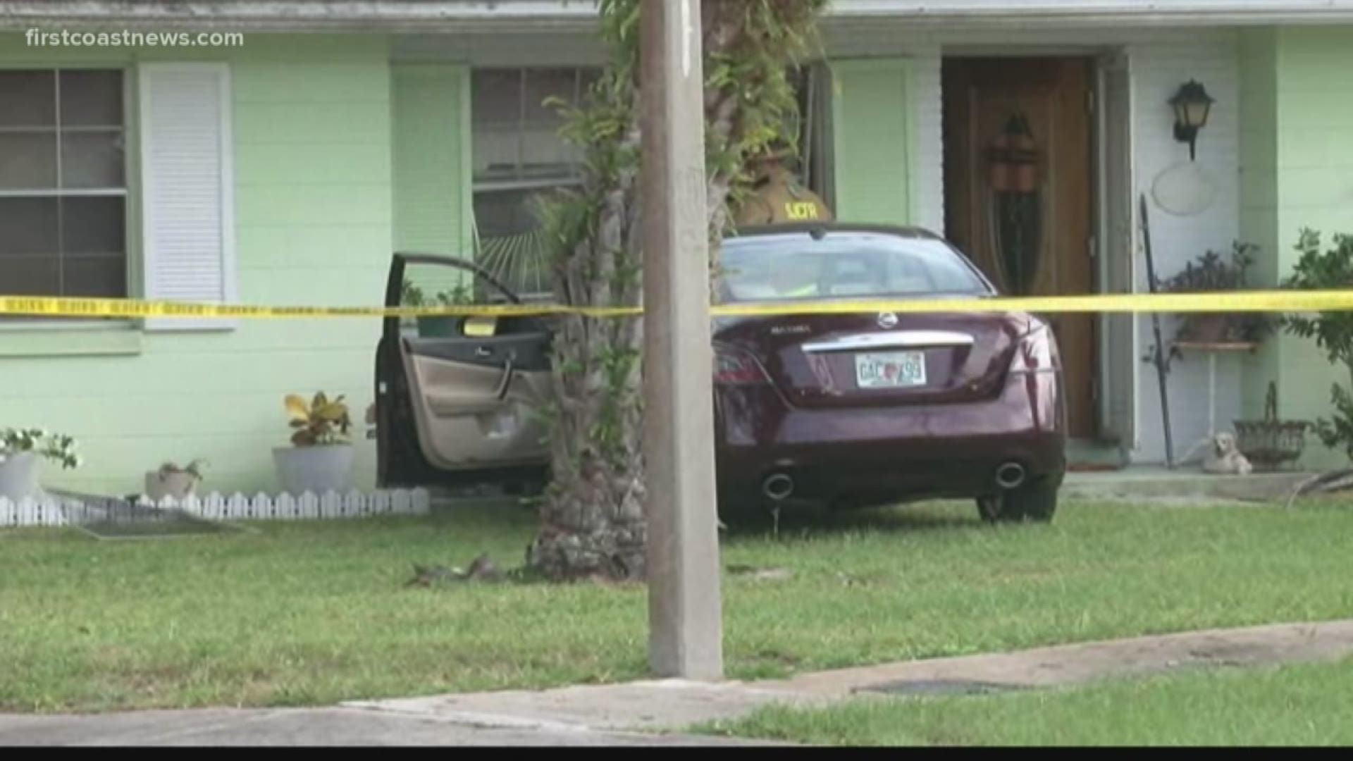 A man is facing multiple charges including attempted homicide Sunday after St. Johns deputies say he crashed his car into a home while attempting to mow down another person.