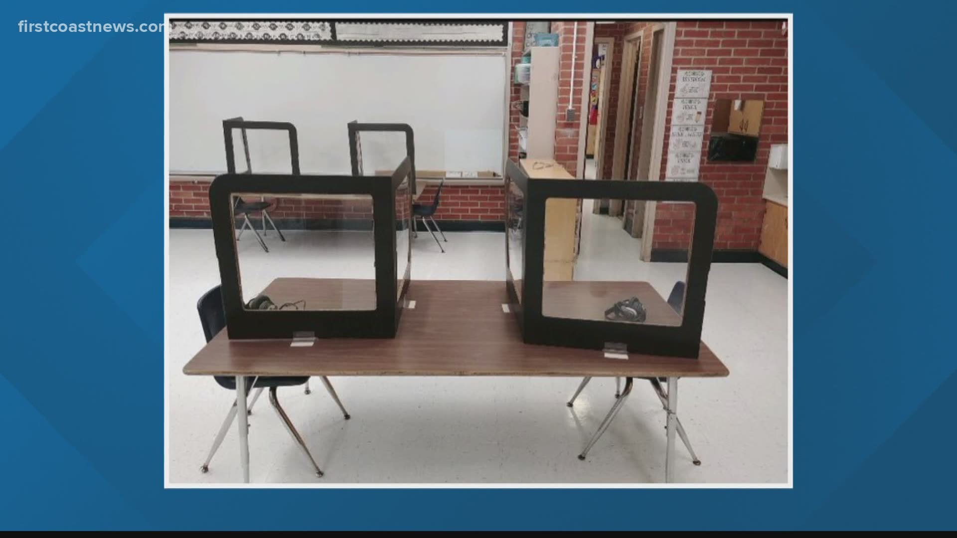 Some parents are happy with Duval County Public Schools’ decision to install plastic barriers in classrooms to help prevent the spread of COVID-19.