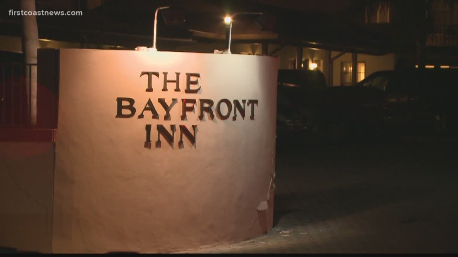 A man was arrested and charged with DUI and property damage after a vehicle crashed into at least eight others at The Bayfront Inn in St. Augustine overnight.