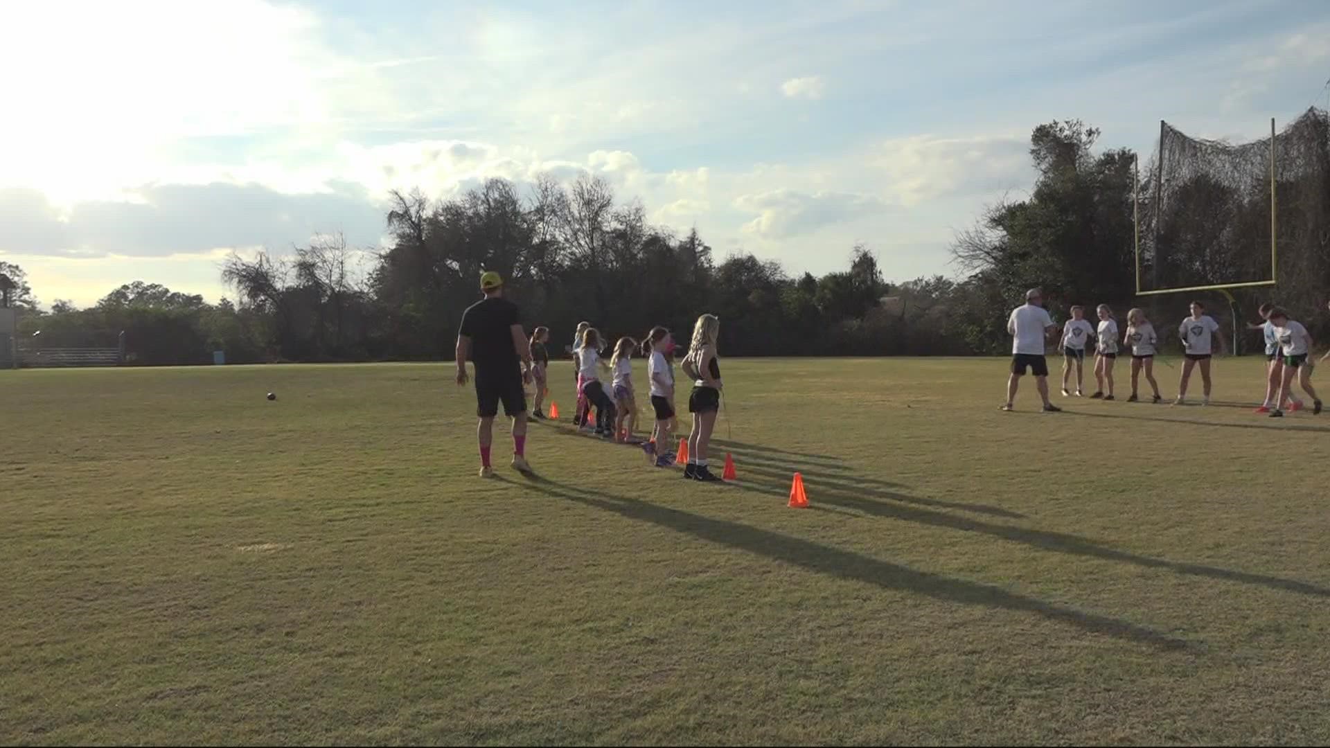 Since its first year last year, Coach Squats says Girl Power NFL Flag Football in Ponte Vedra has doubled in size.
