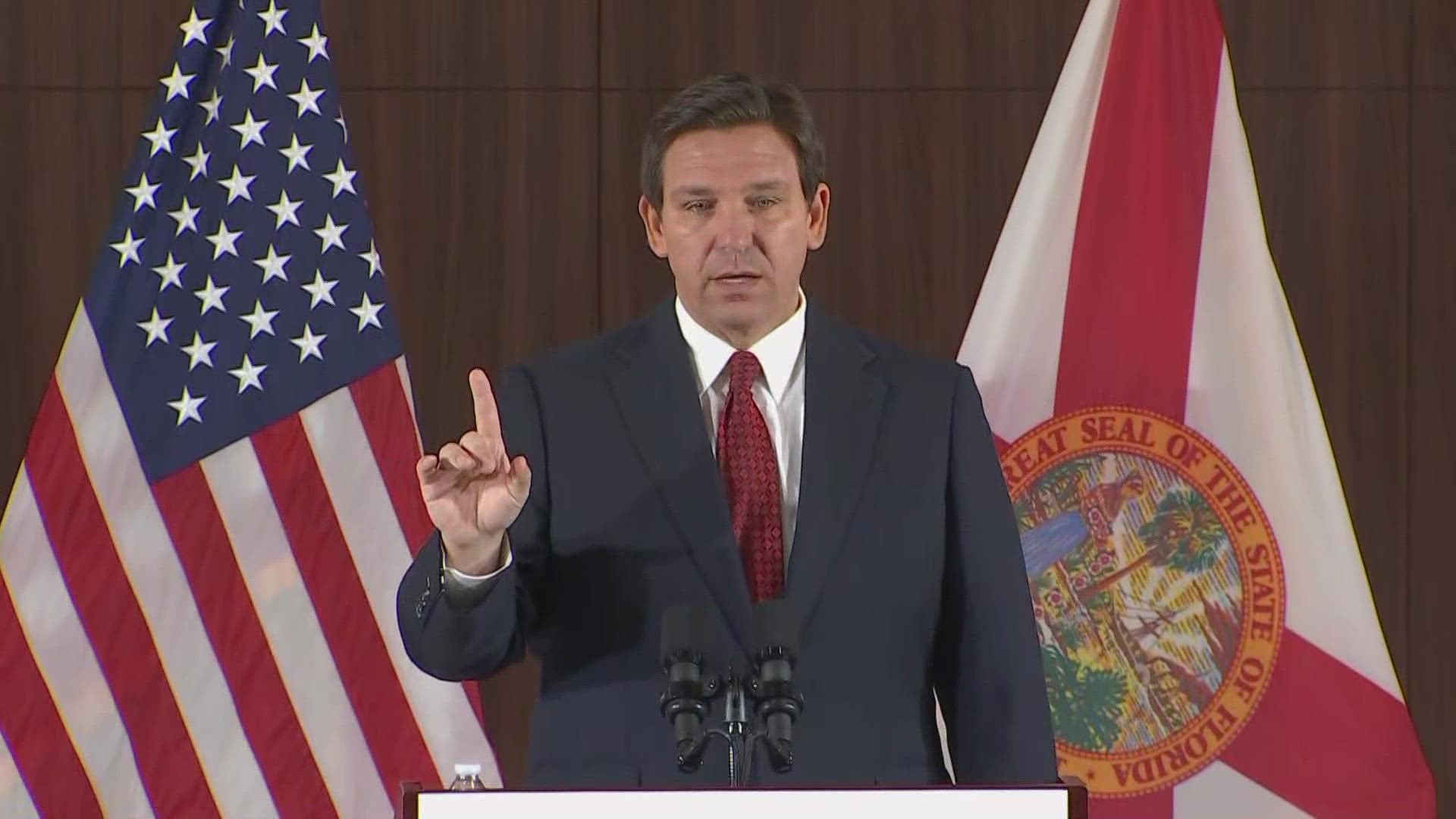 Speaking from Miami, DeSantis announced that the comprehensive proposal is to "maintain and further improve Florida’s 50-year record low crime rate."