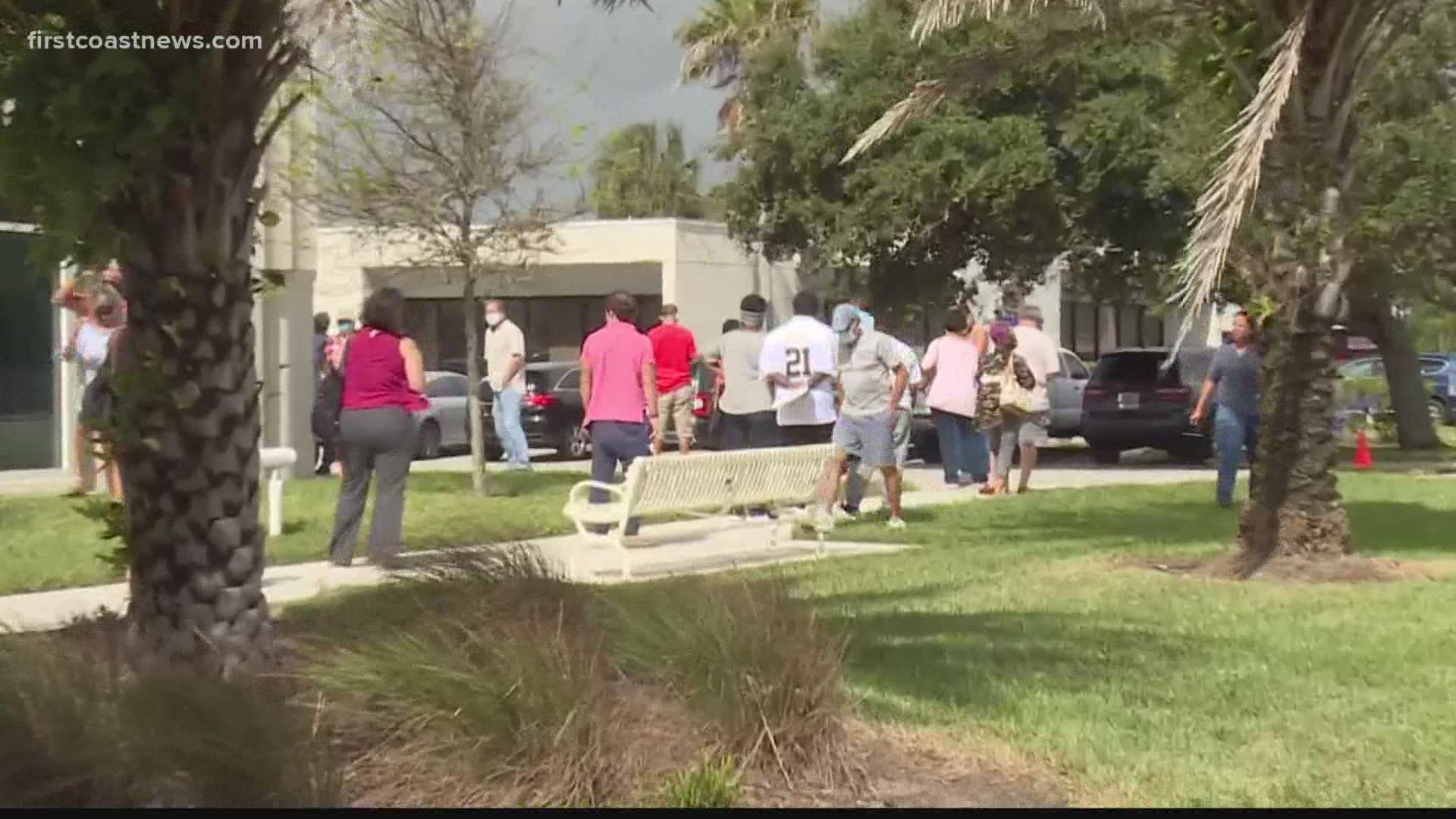 Twenty sites opened up in Duval County for the first day of early voting for the 2020 election.