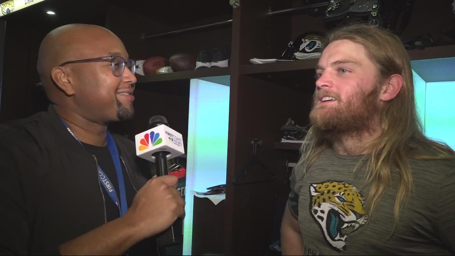 Jaguars Safety Dewey Wingard yelled the phrase into a camera as he was heading into the locker room after a win over the Tennessee Titans in December.