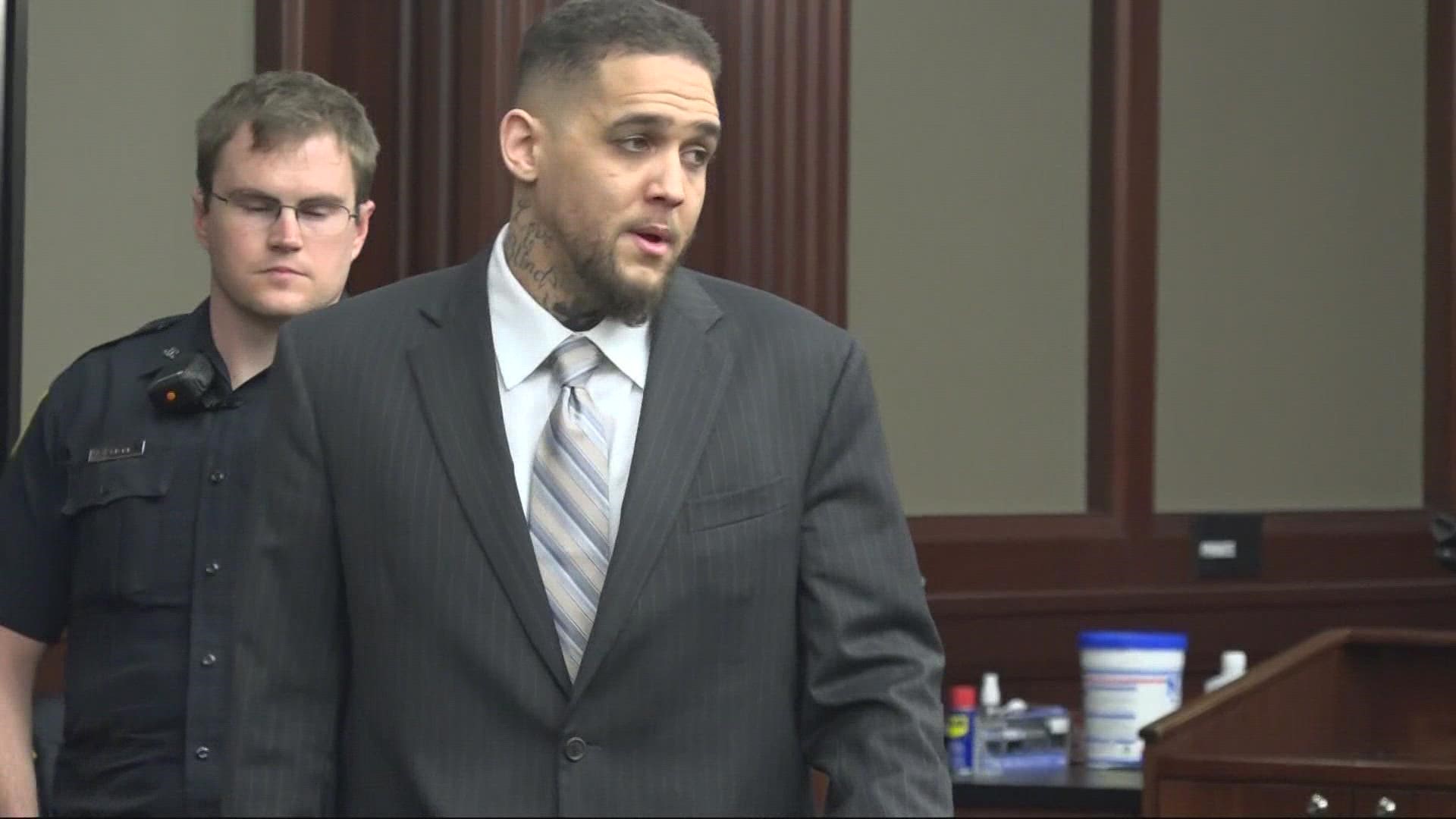 Markas Fishburne admits cutting the throat of a fellow jail inmate, but says it was self-defense.