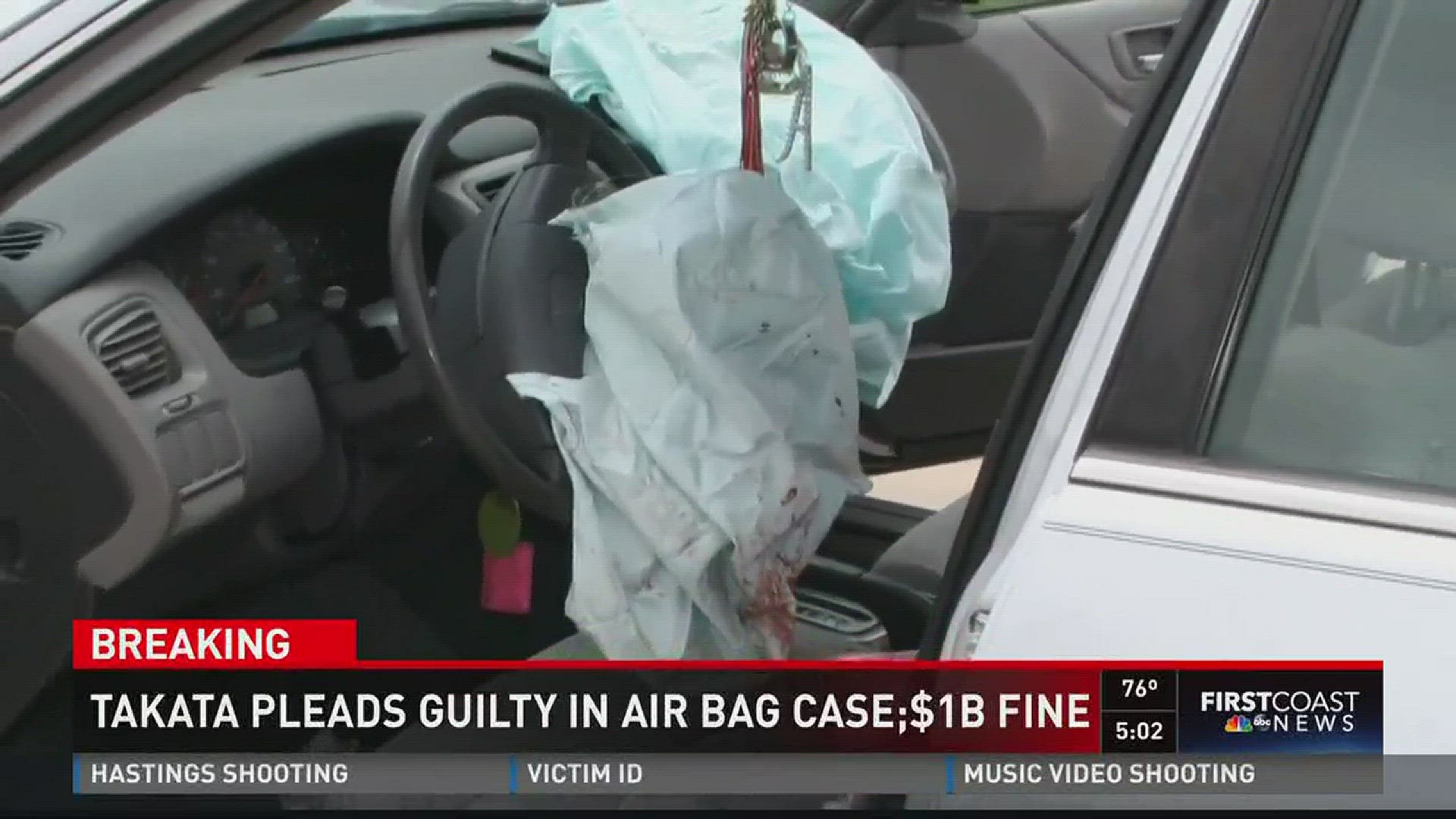Takata pleads guilty in air bag case; $1B fine