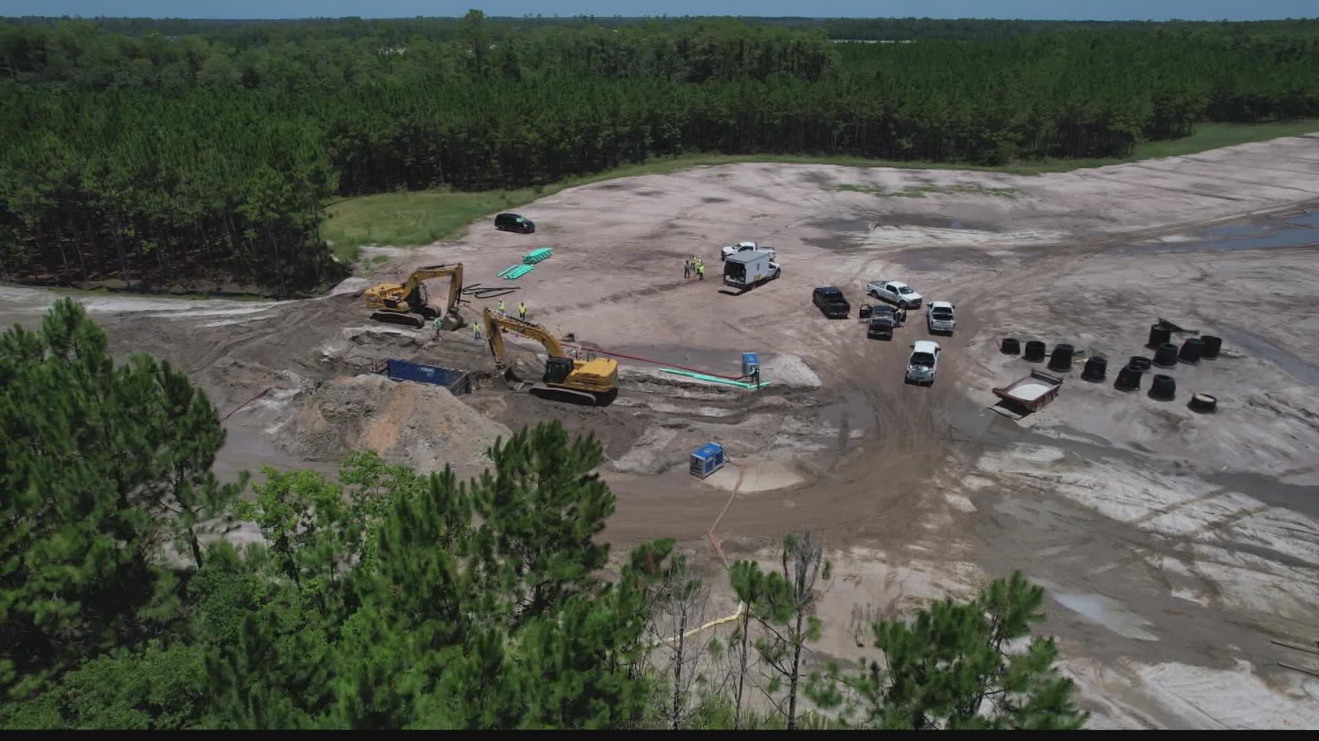 The St. Johns County Sheriff's Office said a person was killed Thursday in an industrial accident in the Silverleaf area.