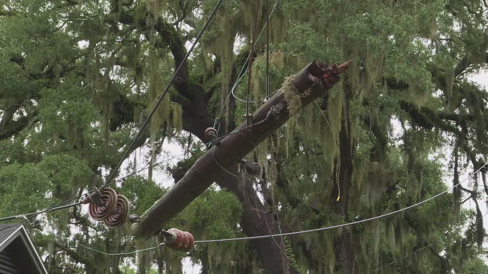 Power crews and tree cutters are busy cleaning up the damage on Tuesday.