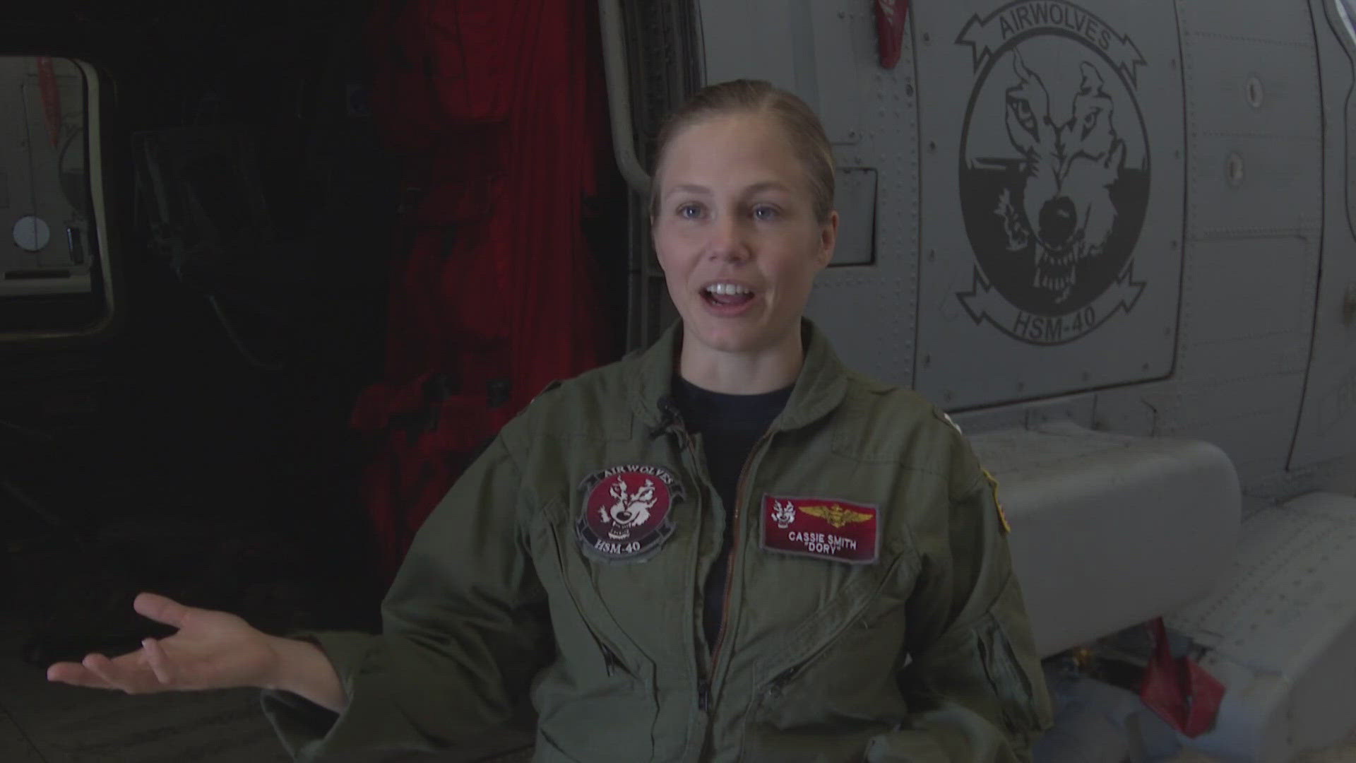 After eight years in the Navy, Lieutenant Cassie "Dory" Smith is now a pilot and instructor. She said her trainees learn how to fly their fleet aircraft.