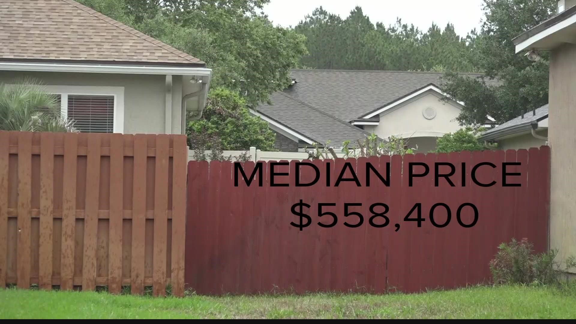 Prices of homes are skyrocketing across the First Coast.
