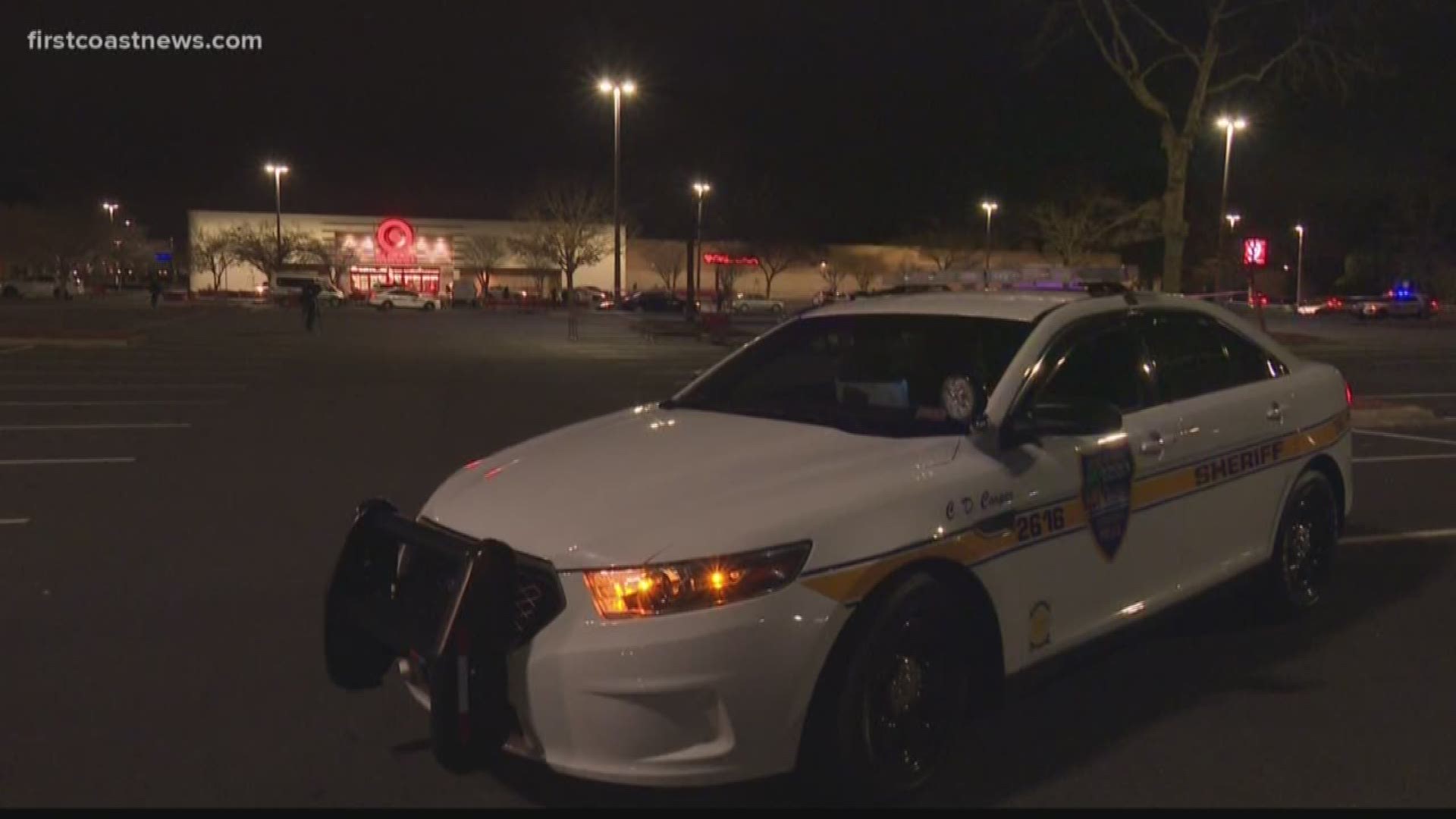 Officers were called to the Target near the Regency shopping center where they found the victim with a gunshot wound to his hip and injuries to his face.