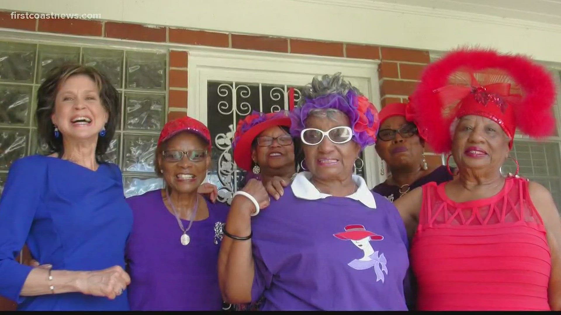 Ever seen a breast cancer Christmas tree--in September--or anytime?  The Fabulous Belles of a Jacksonville Red Hat Society decorated, not just the tree, but also Buddy Bras.
