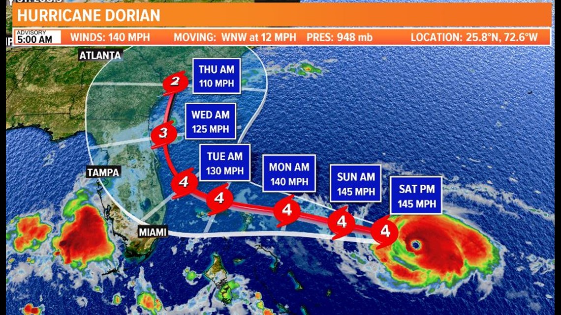 Hurricane Dorian A Category 4 Expected To Move East Of Florida 5 Am Update 83119 0173