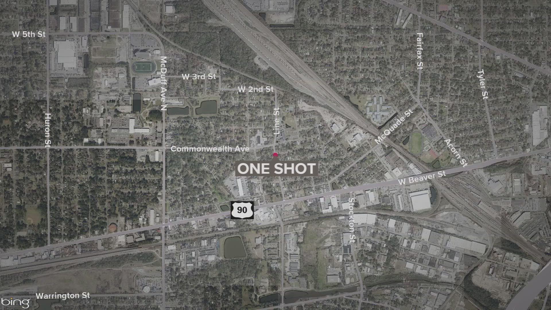The Jacksonville Sheriff's Office said the victim, a man in his 20s, was walking down Line Street when he was approached by two suspects, and an argument ensued.