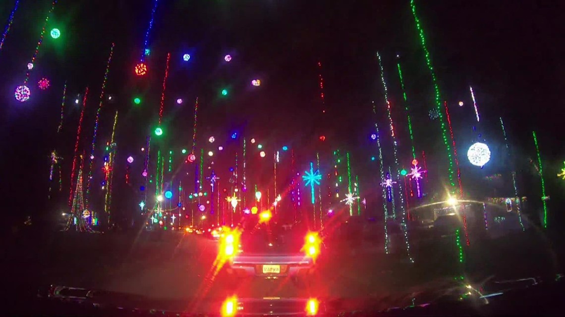 Take a drive with us Blackhawk Bluff Christmas light display off