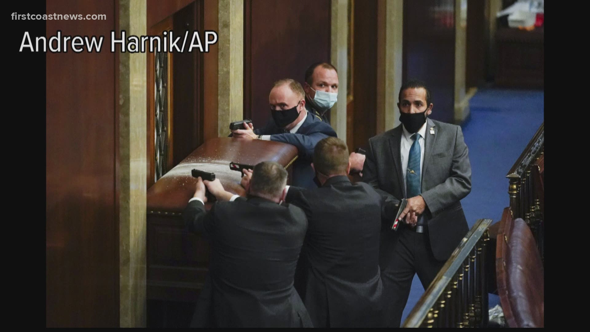 Harnik was in an side room working when he got a call from his office to maybe grab some shots of people coming up the steps into the Capitol.