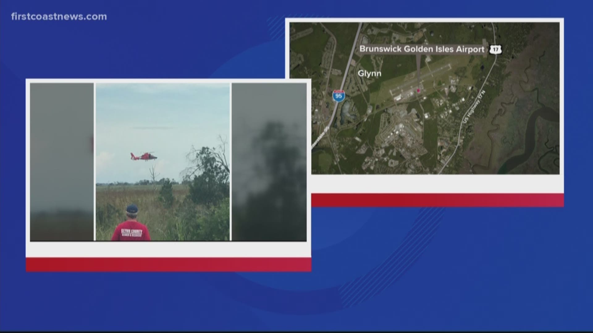 A small plane crashed while heading to the Golden Isles Airport, according to the Glynn County Fire Department.