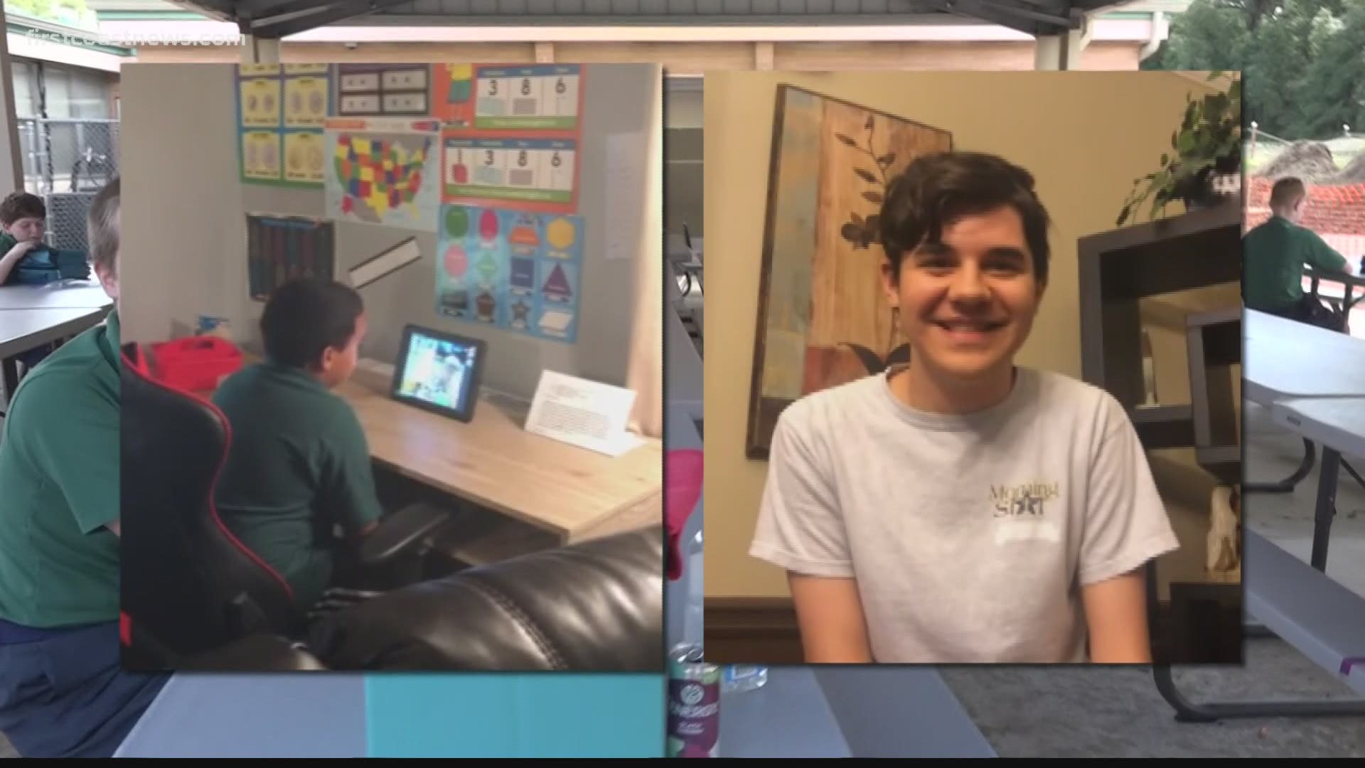 From masks and tests to virtual learning, families at a Jacksonville Catholic school for kids with learning disabilities find some obstacles more challenging.