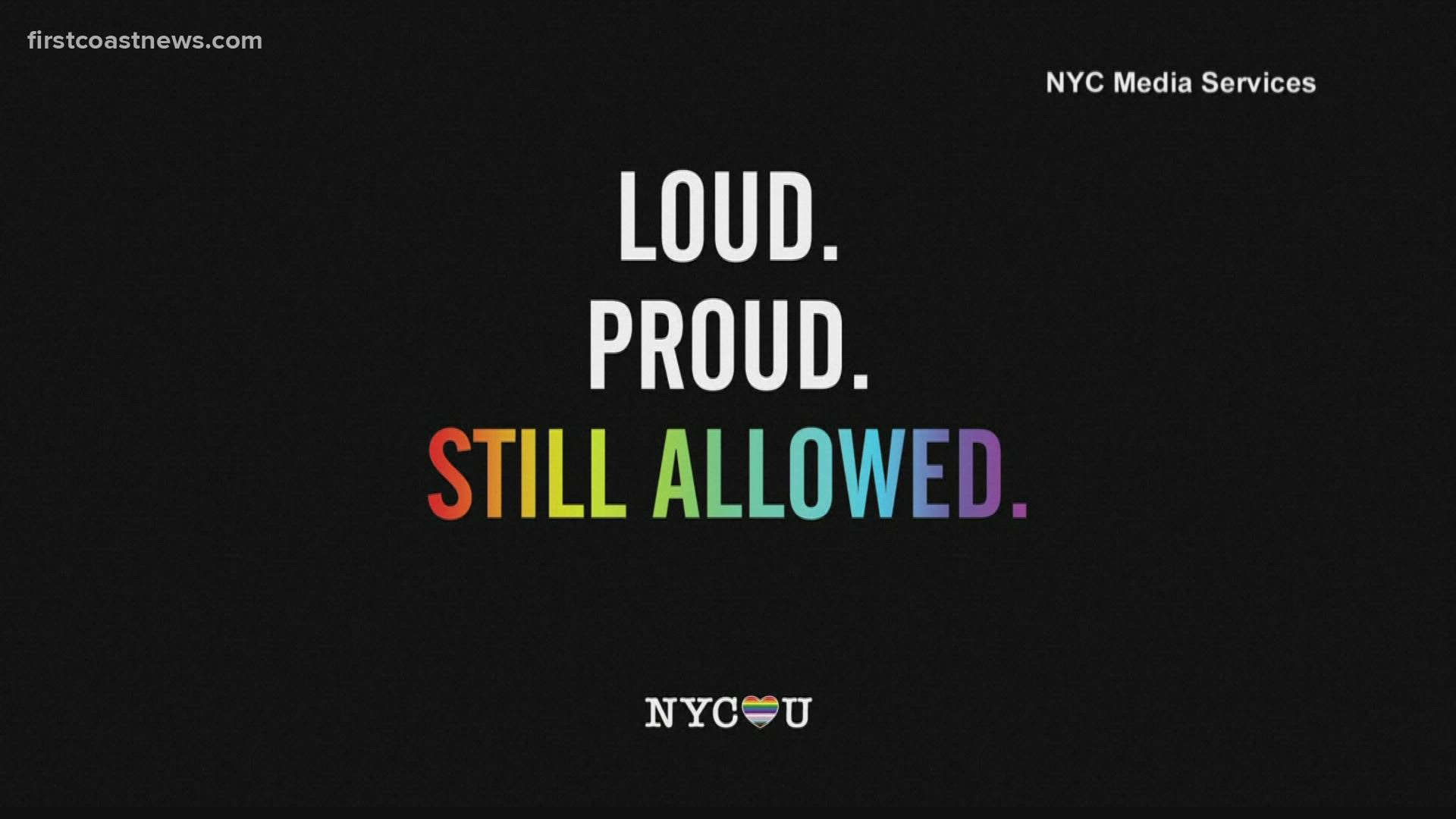 A series of digital billboards will be paid for by New York City Mayor Eric Adams, with messages like "Come to the city where you can say whatever you want."