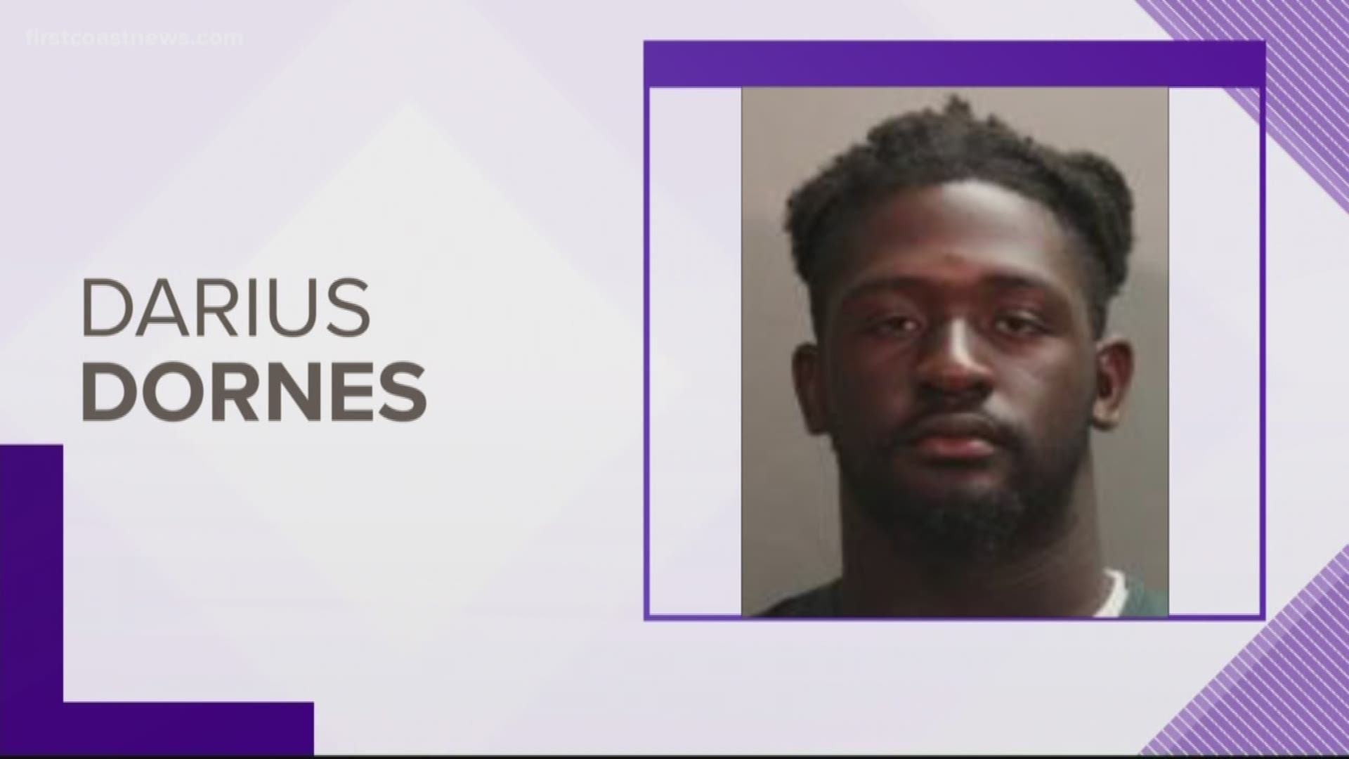 Darius Dornes is suspected of violently attacking a woman in an attempted sexual battery outside a Jacksonville Beach bar.