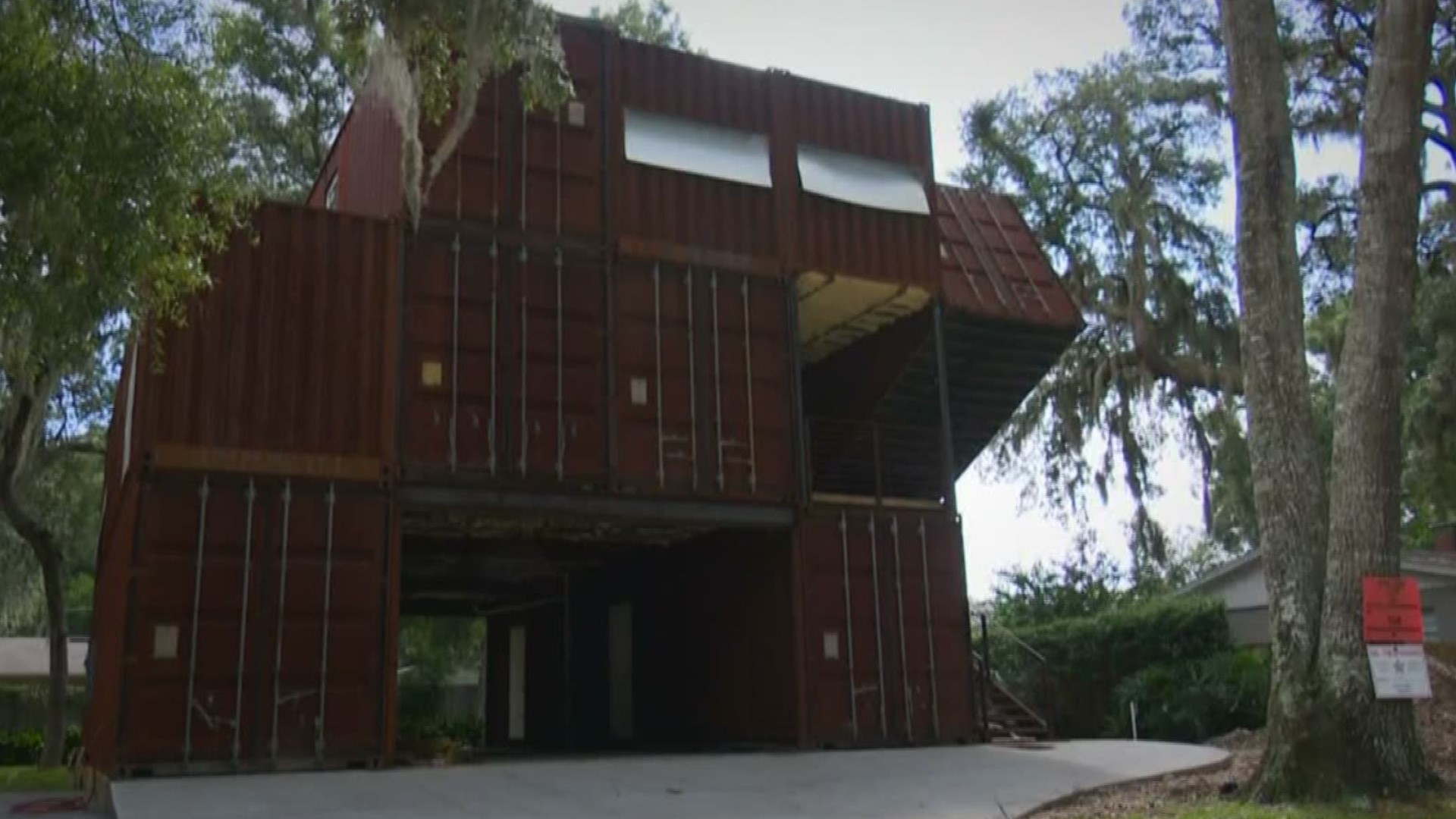 St. Augustine's famed container house was built after Hurricane Irma. But it's not finished and Owner Rob DePiazza is worried about what will happen with Dorian.
