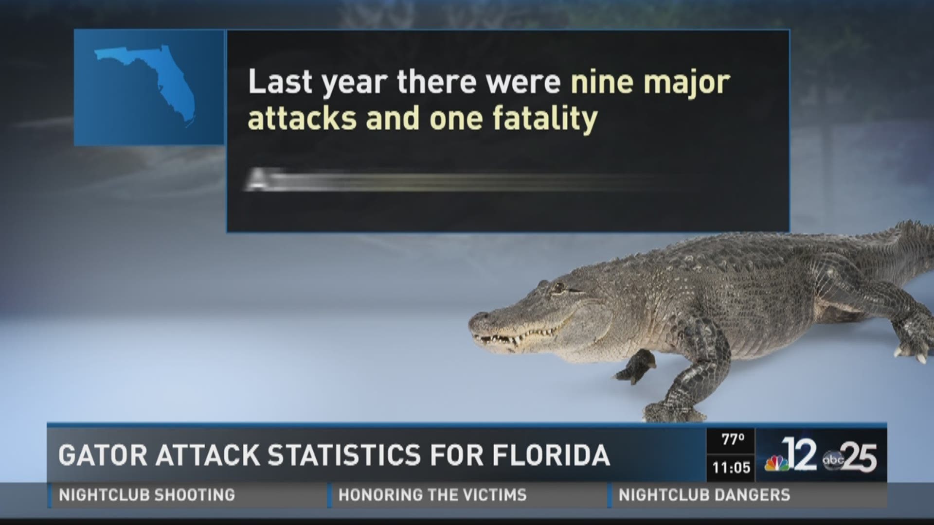 Gator attacks statistics for Florida