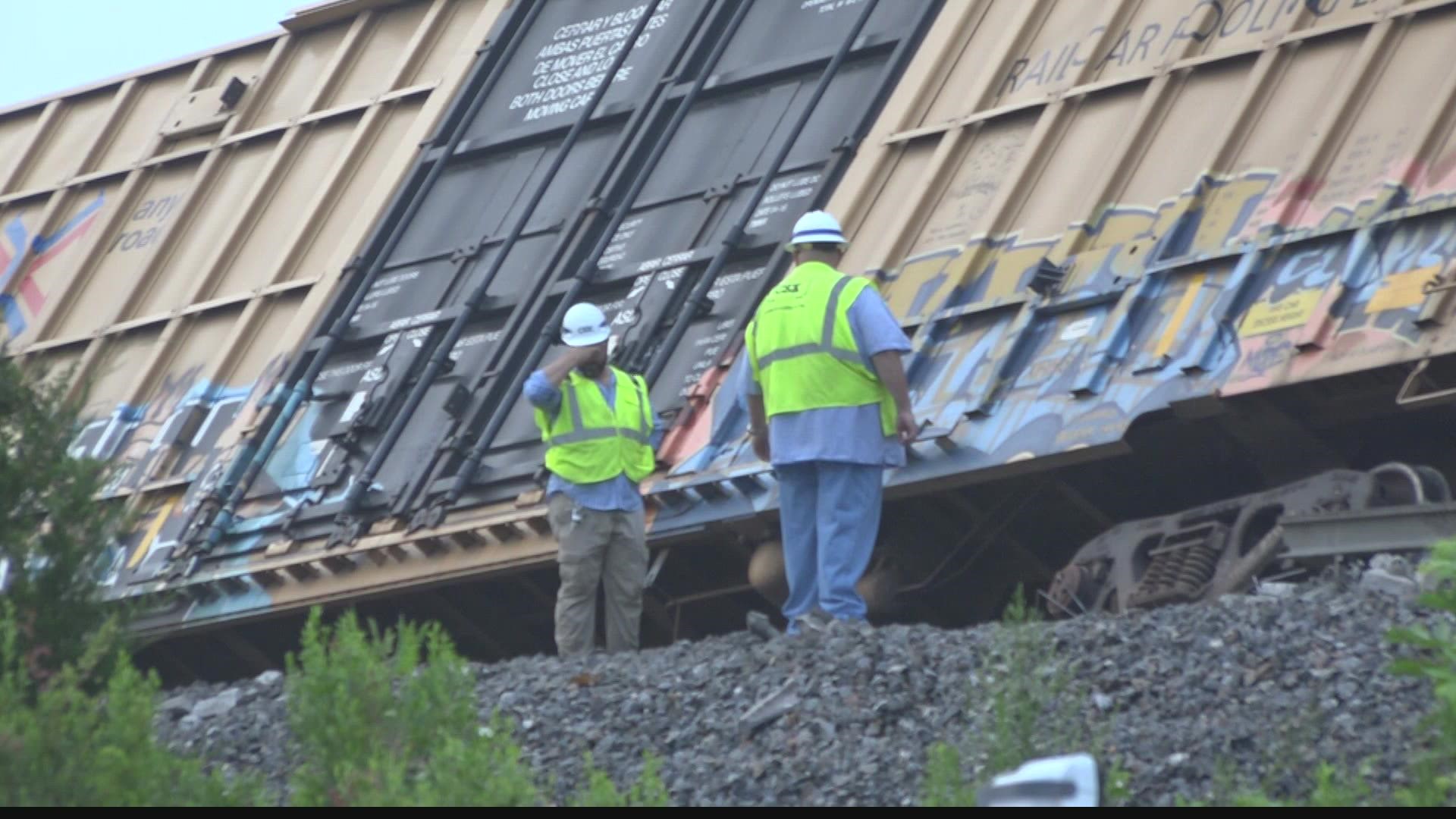 CSX Transportation said 19 railcars were involved.