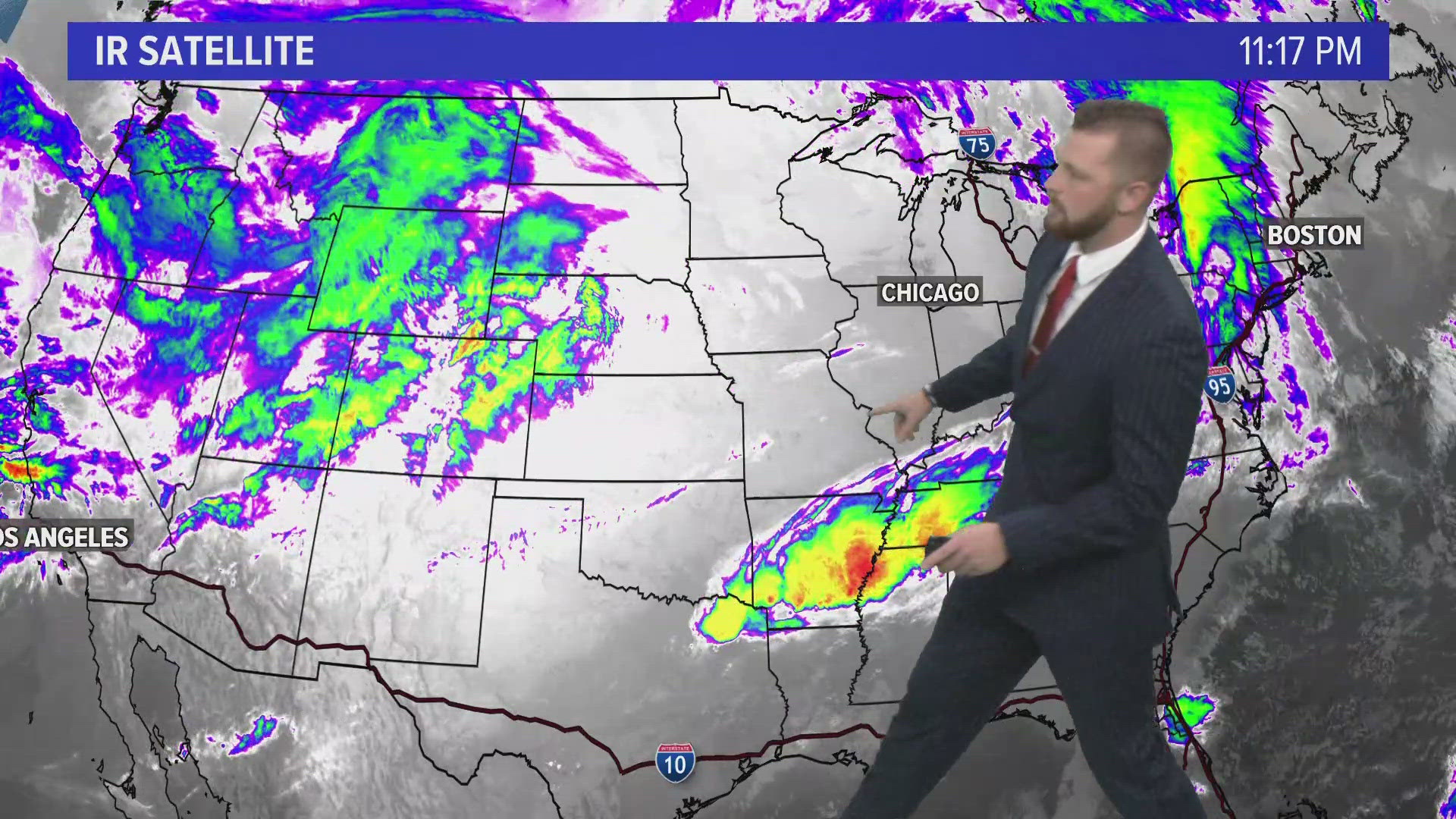 Warm, muggy and showery through Wednesday with drier air to end the week