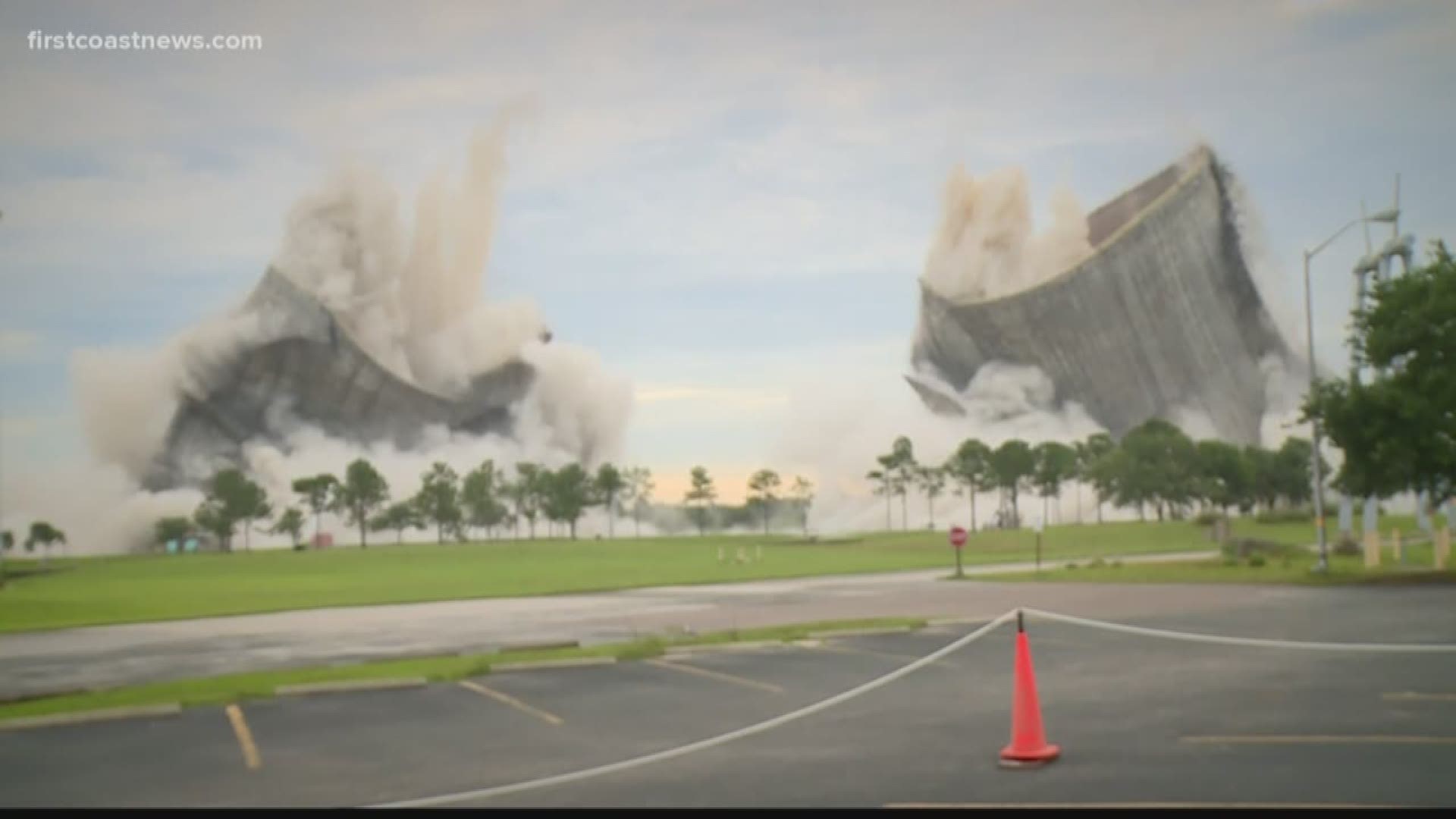 The cooling towers were around since the 1980s. Its implosion is just the beginning of one of the largest demolition projects in the country.