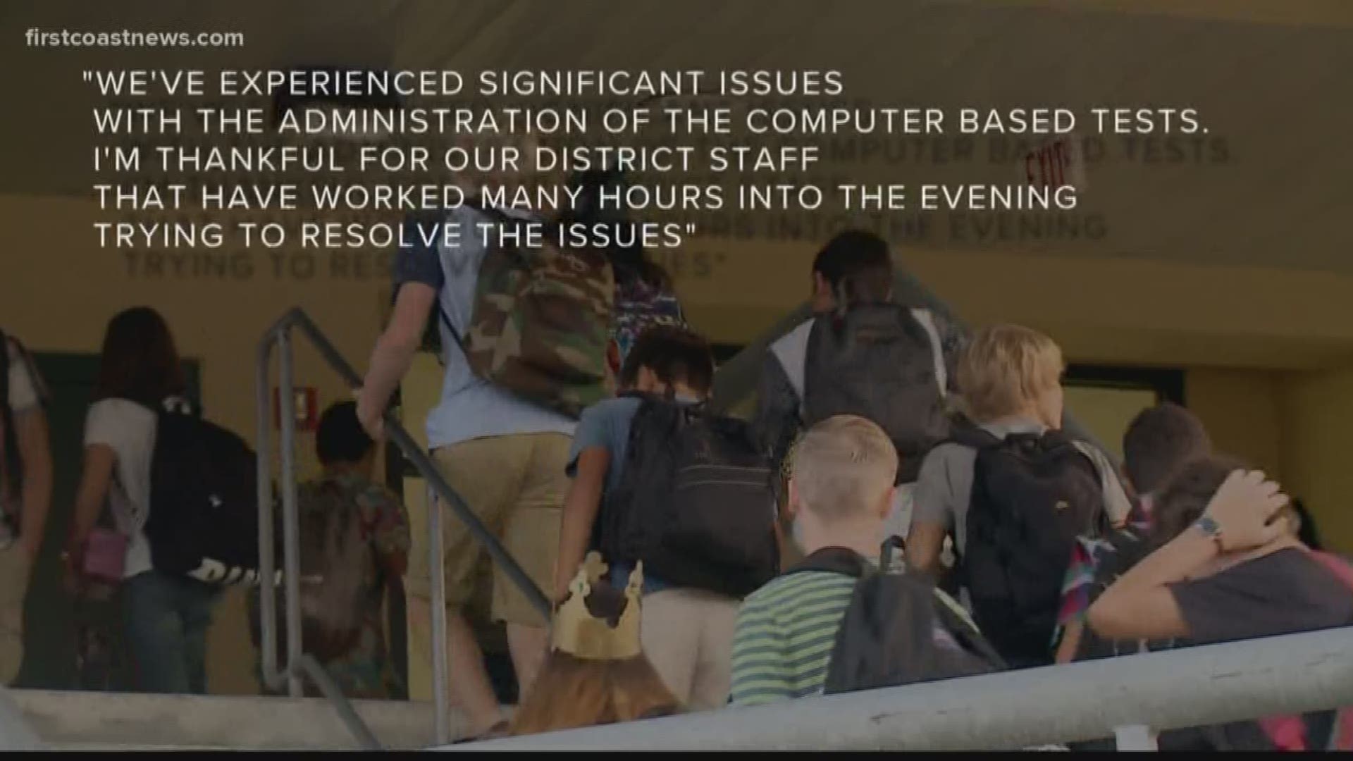 The superintendent added that the school board will make sure the absence of these final exams doesn't affect the student grade-wise in a negative way.