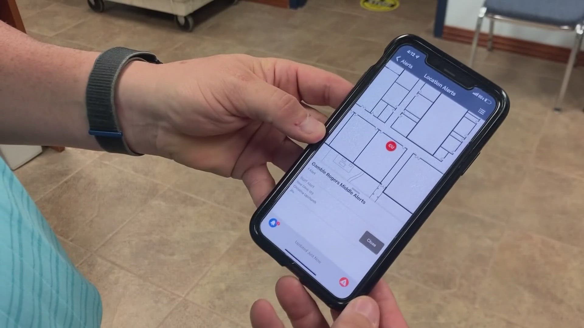 The school safety specialist with the St. Johns County school district says the feature will allow law enforcement to respond in minutes of an emergency.