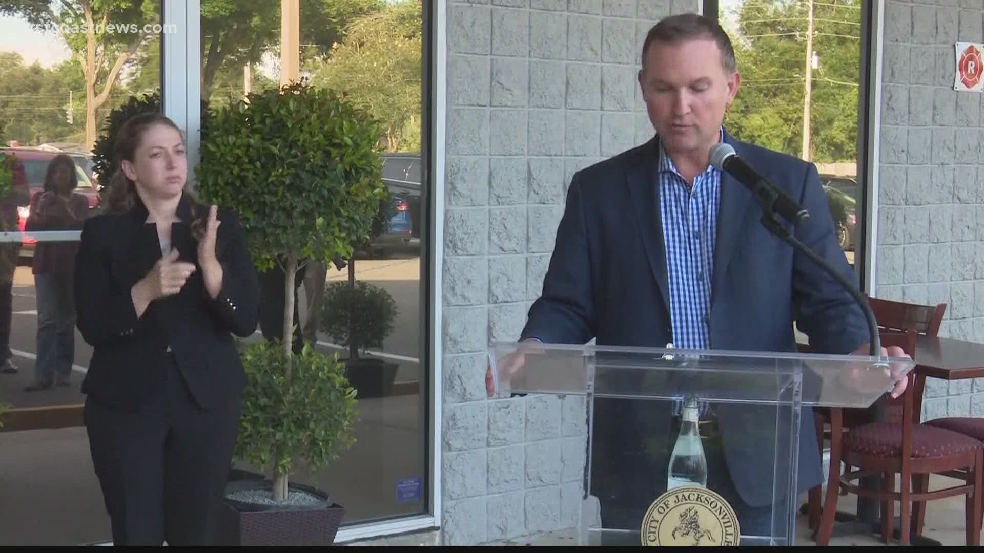 Mayor Lenny Curry discussed the start of phase one in Florida’s reopening plan, highlighting restaurants and public buildings.