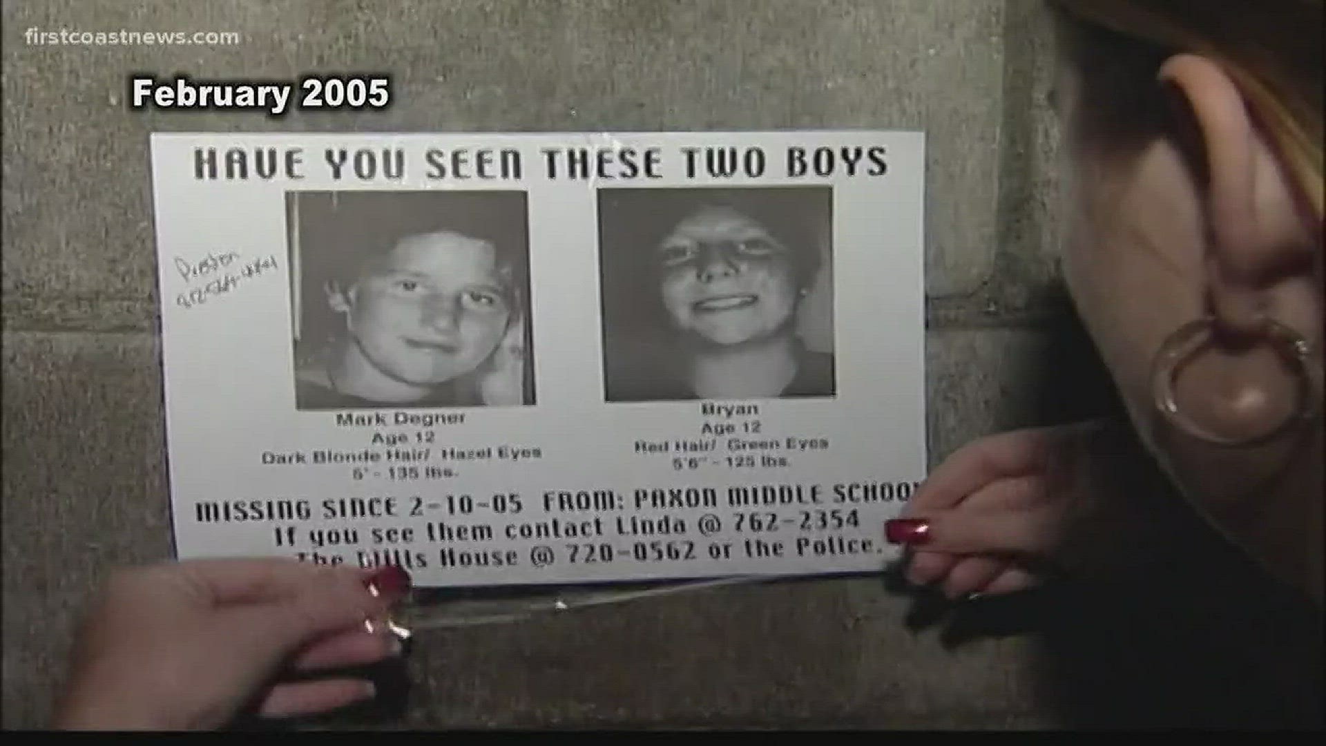 In 2005, Mark Degner and Bryan Hayes were last seen after they left Paxon Middle School.