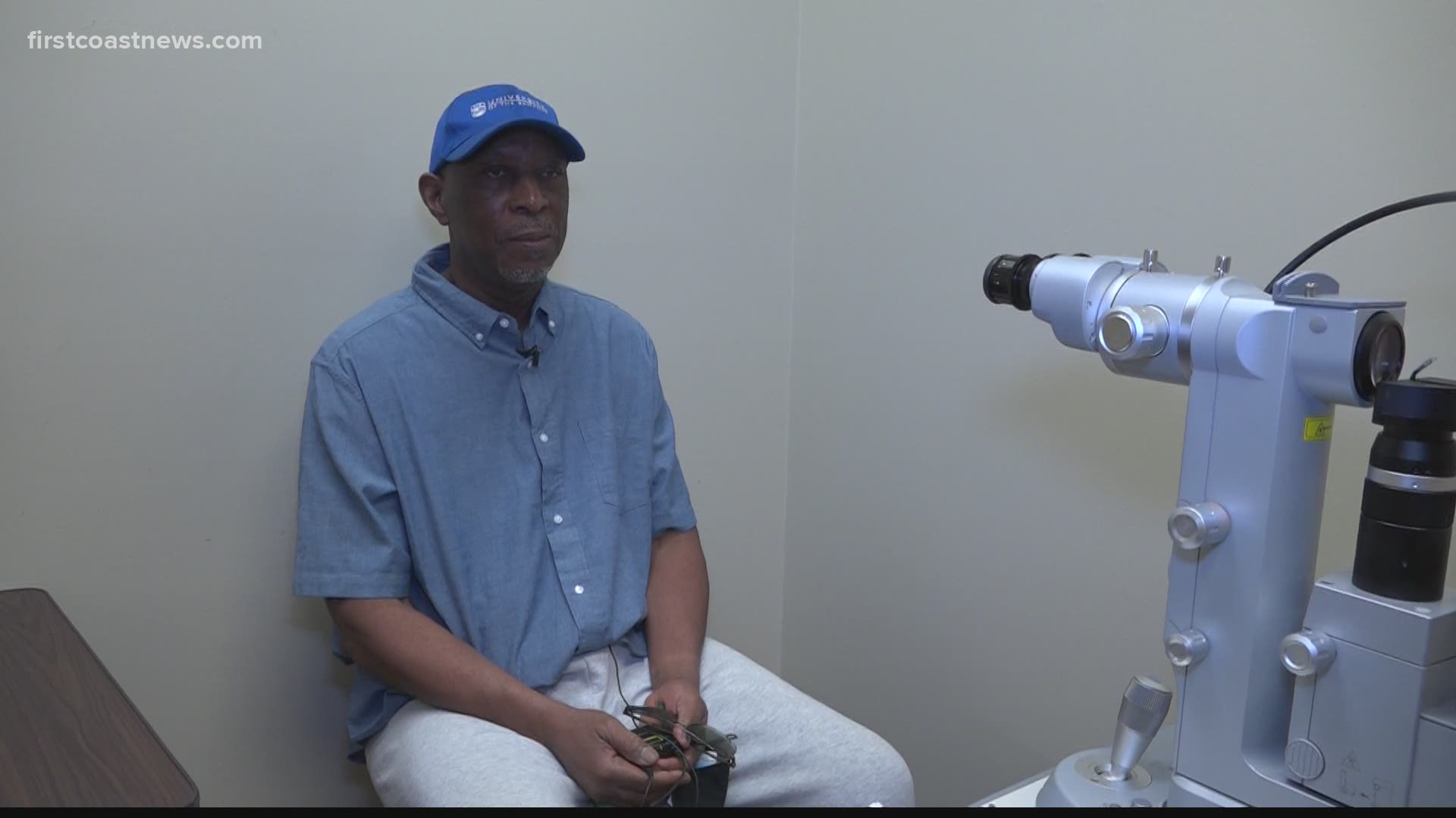 One man is coming to Jacksonville for the gift of sight. An adjunct professor at the University of Bahamas is having a cornea transplant in Jacksonville.