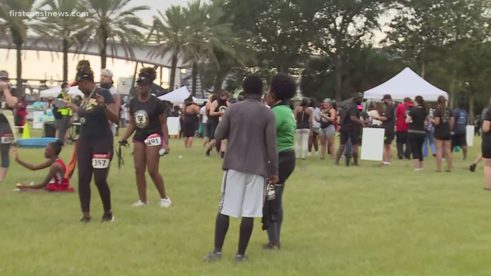 Nearly 800 runners are participating in the inaugural Black Lives Matter 5K run in downtown Jacksonville.