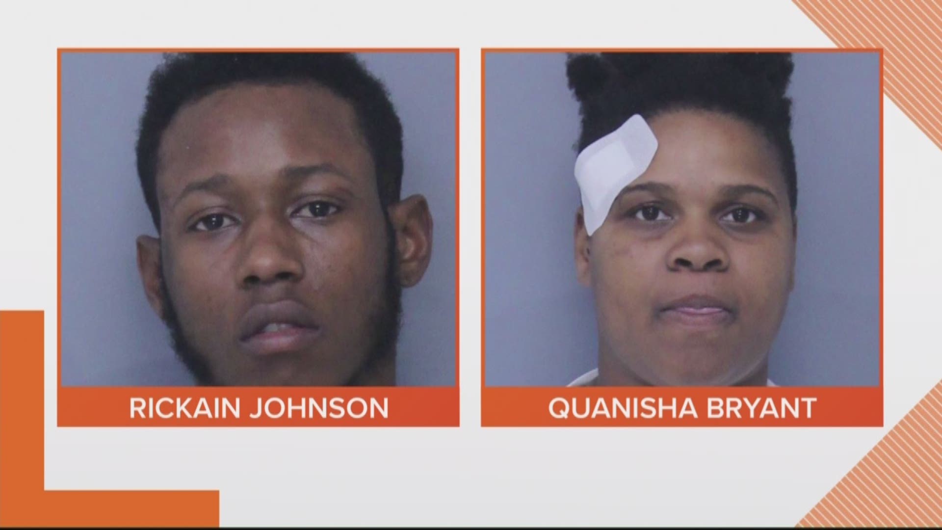 Police identified Quanisha Bryant, 22, and Rickain Johnson, 23, as the suspects who started the incident which started at Anytime Fitness located at 4010 US-1.