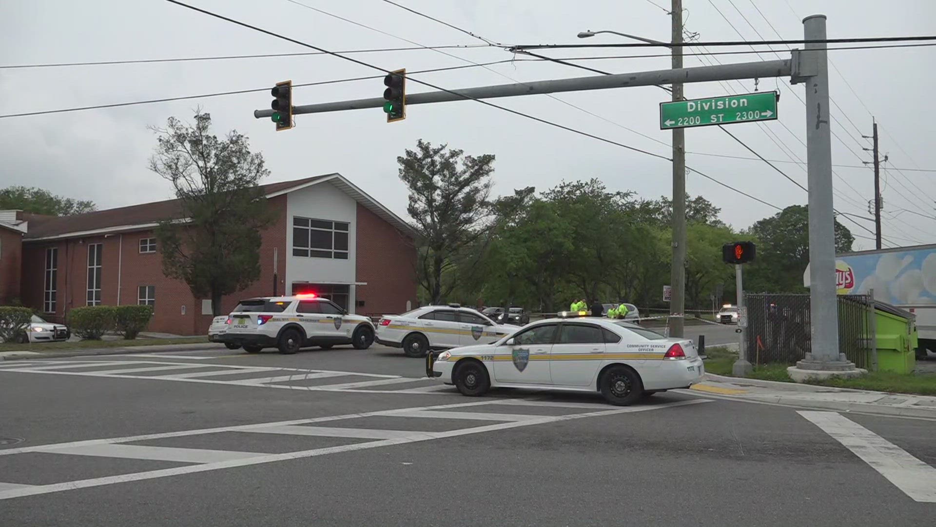 The Jacksonville Sheriff's Office says the teen was with his 12-year-old brother at the time he was hit; they both were on their way to school.