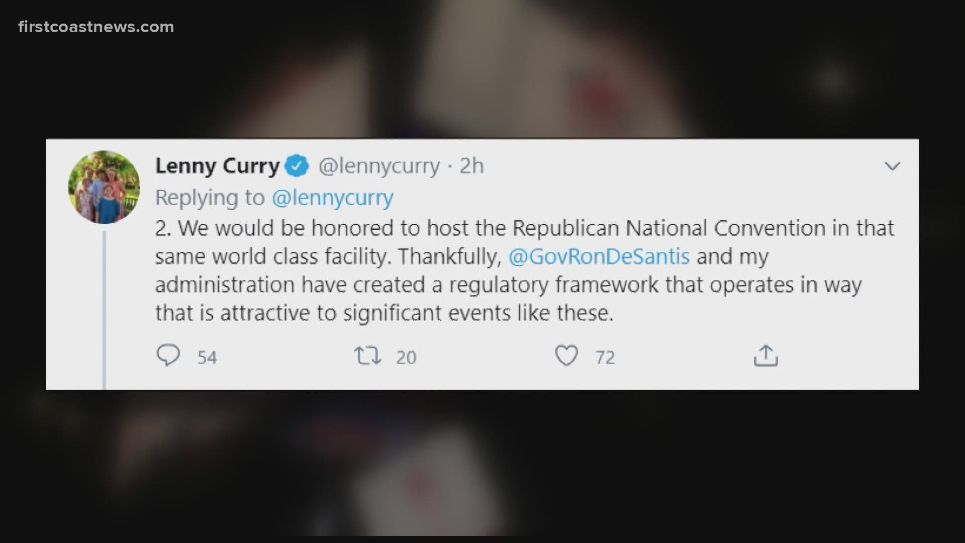 President Trump tweeted he might pull the event from North Carolina if the state will not allow the event to be held at full capacity.