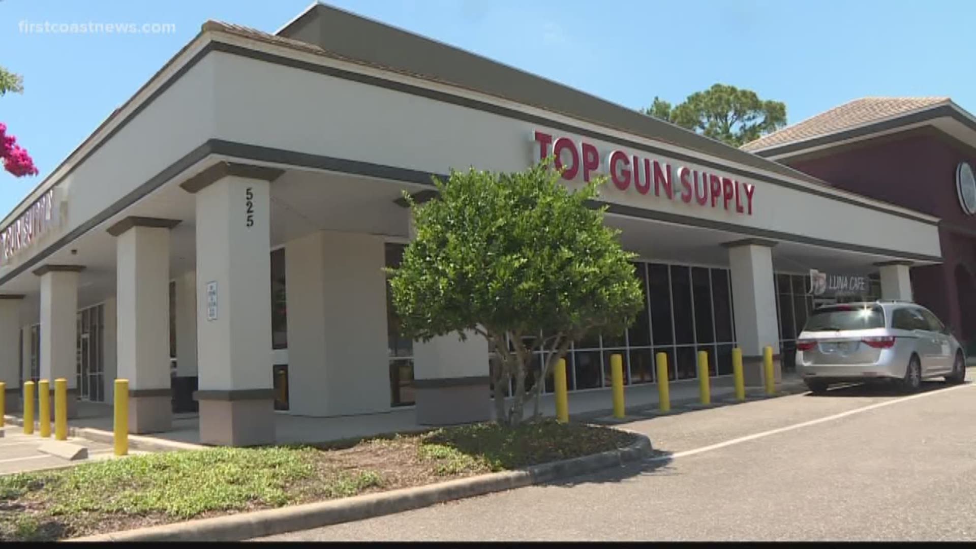 Ronald Salley Jr. fled on foot and threw an object, which turned out to be a stolen firearm from the gun store robbery, the sheriff's office said.