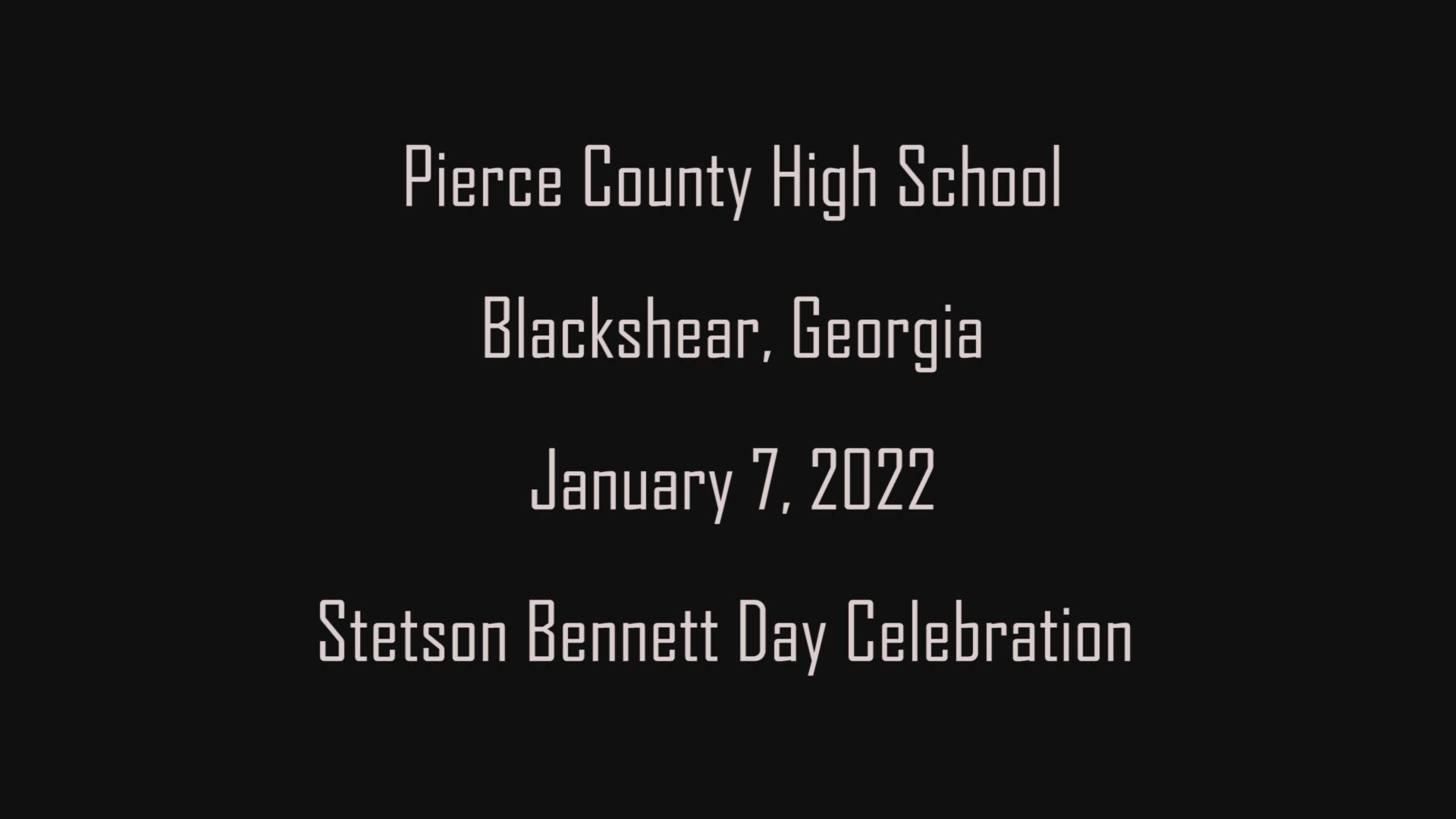 With Pierce County alum Stetson Bennett set to lead Georgia in the National Championship, Blackshear hosted a pep rally Friday. Monday will be "Stetson Bennett Day"