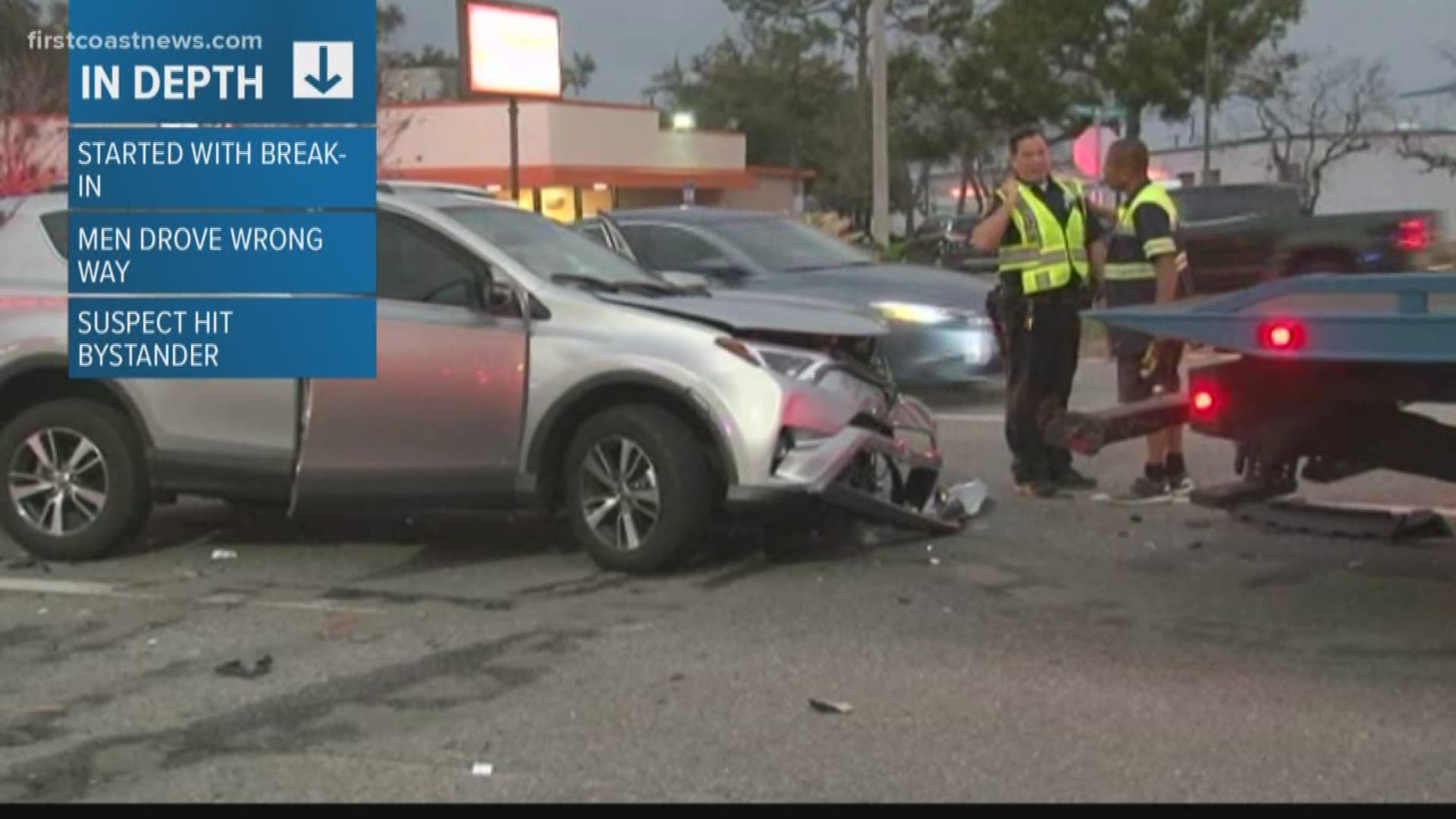 Police chase ends in wrongway crash in St. Augustine