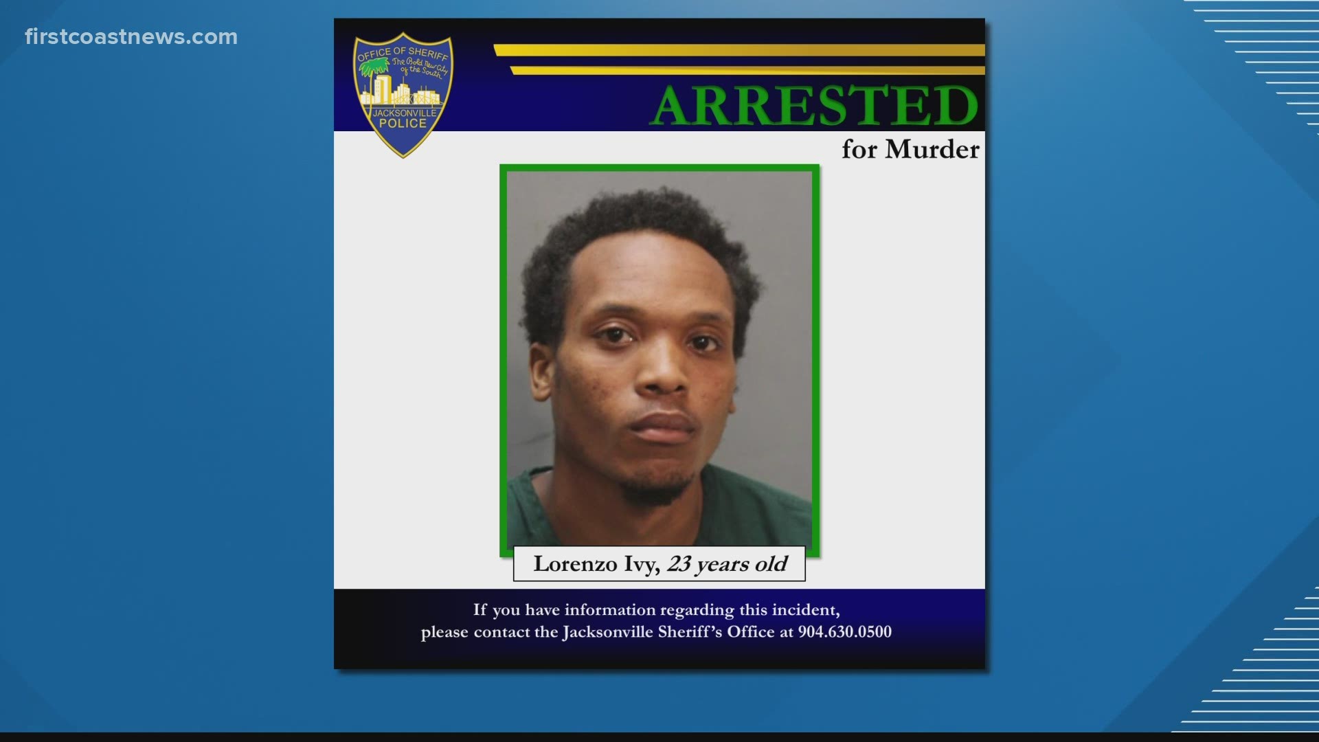 Lorenzo Stephan Ivy is charged with second-degree murder in the deadly shooting of a woman on West 18th Street.