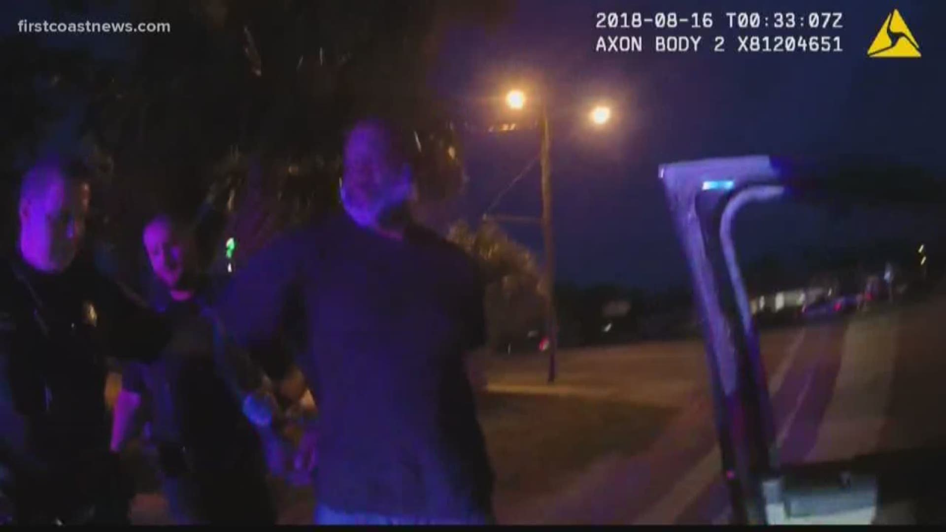 Dramatic body cam footage shows a man reaching for his gun during a traffic stop in Palatka.