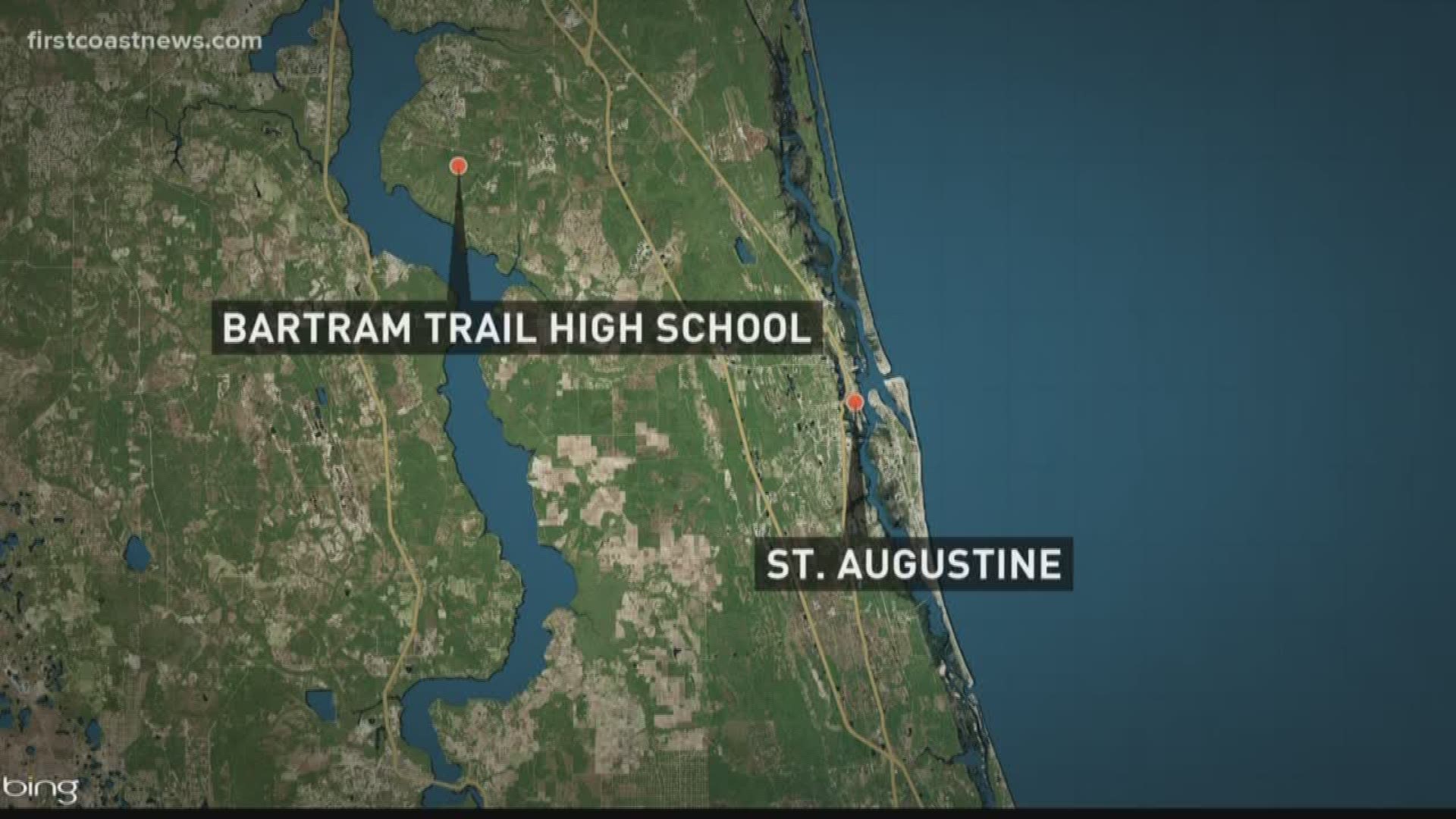 A threat was found on the mirror at Bartram Trail High School, resulting in early dismissal.