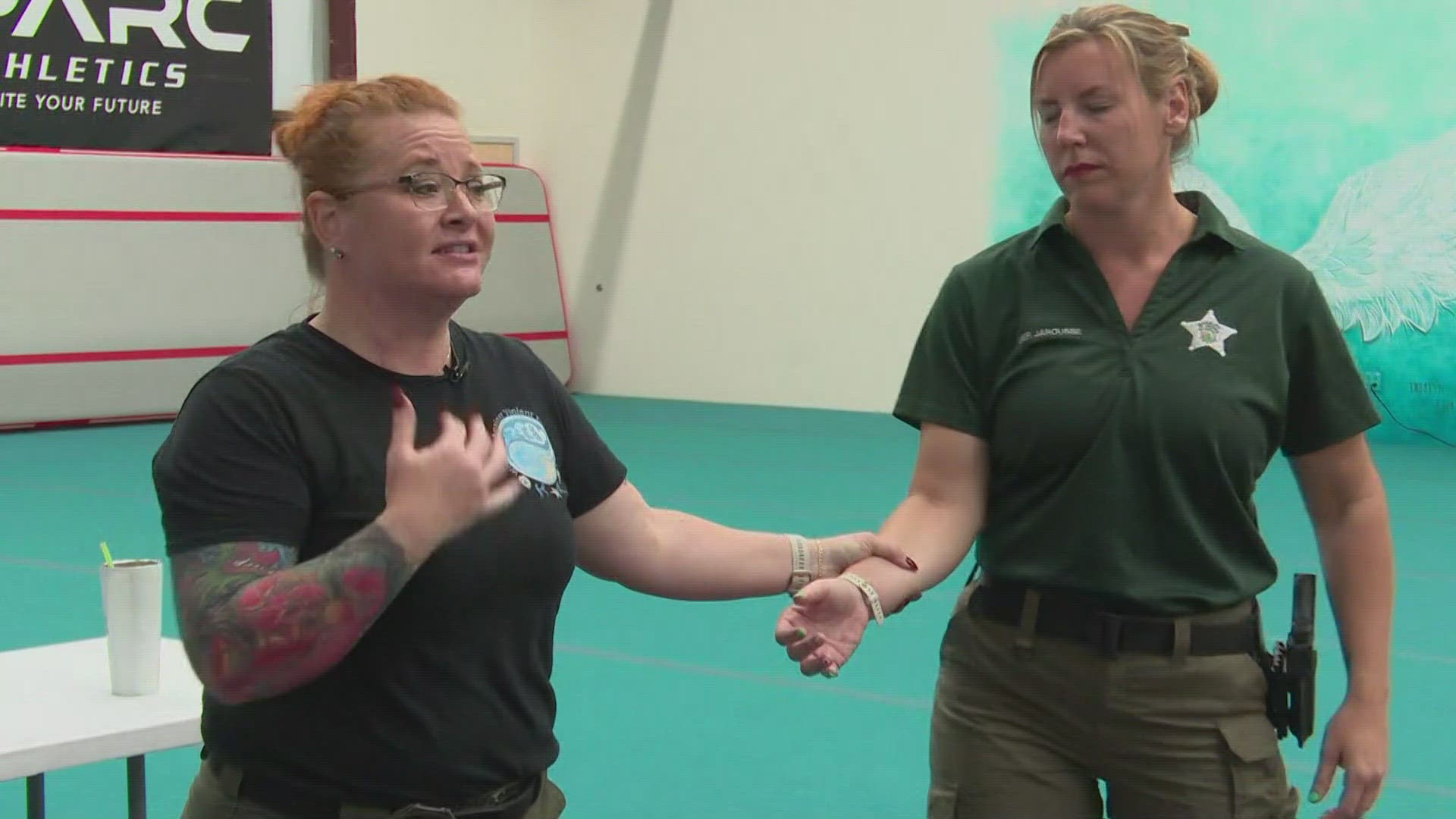 Her family teamed up with SPARC Athletics to promote self defense with about 37 young women on hand.