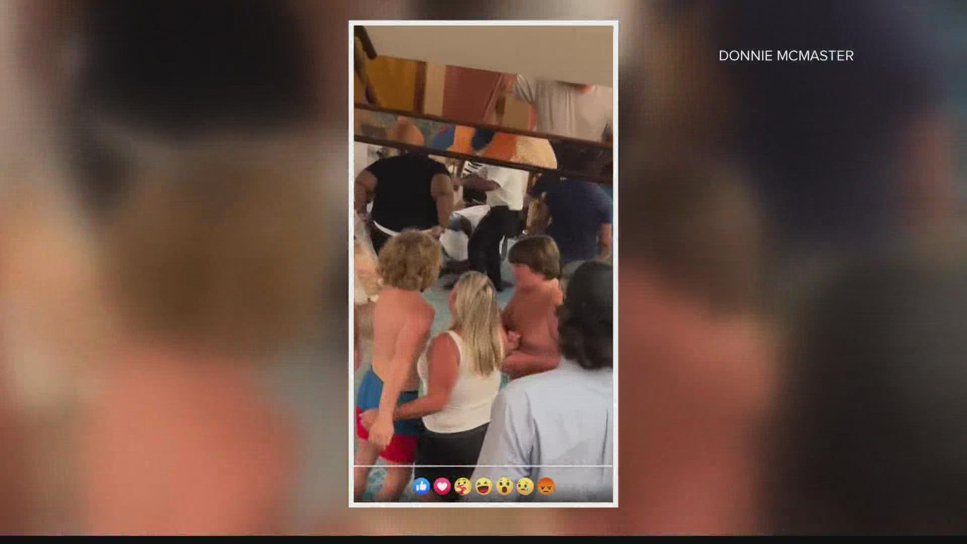 A fight broke out during the last part of a cruise. The ship is based in Jacksonville.